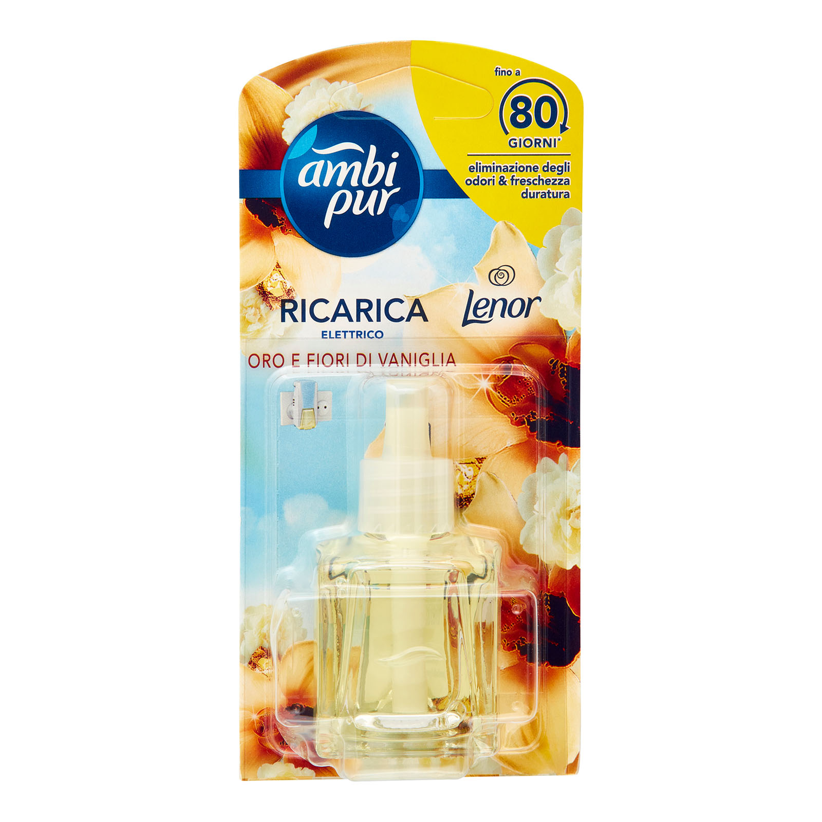 Profumatore Per Ambienti Elettrico, Deodorante, Oro E Fiori Di Vaniglia, Ricarica 20 ml
