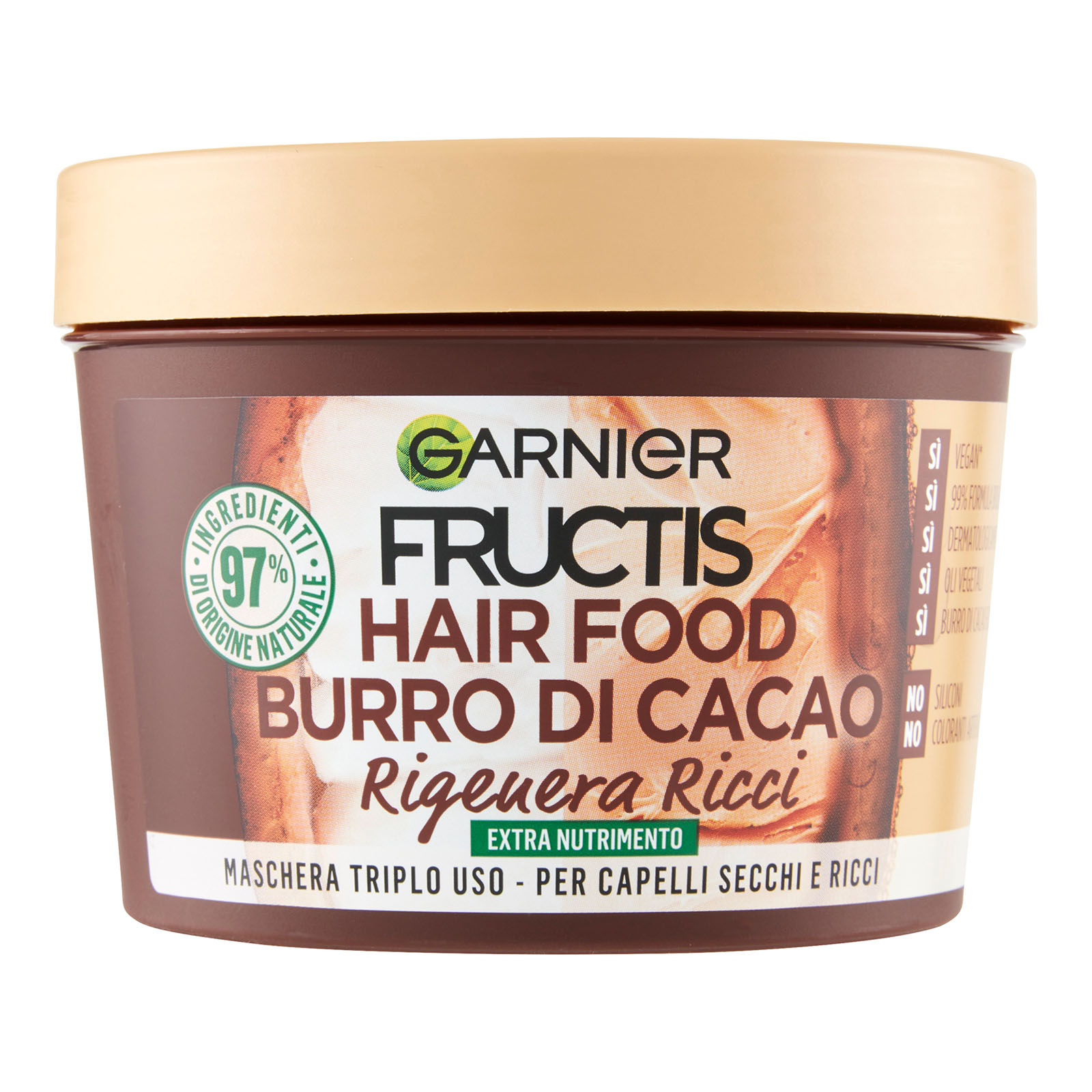 Fructis Maschera Hairfood Burro Di Cacao, Per Capelli Secchi E Ricci 390 ml