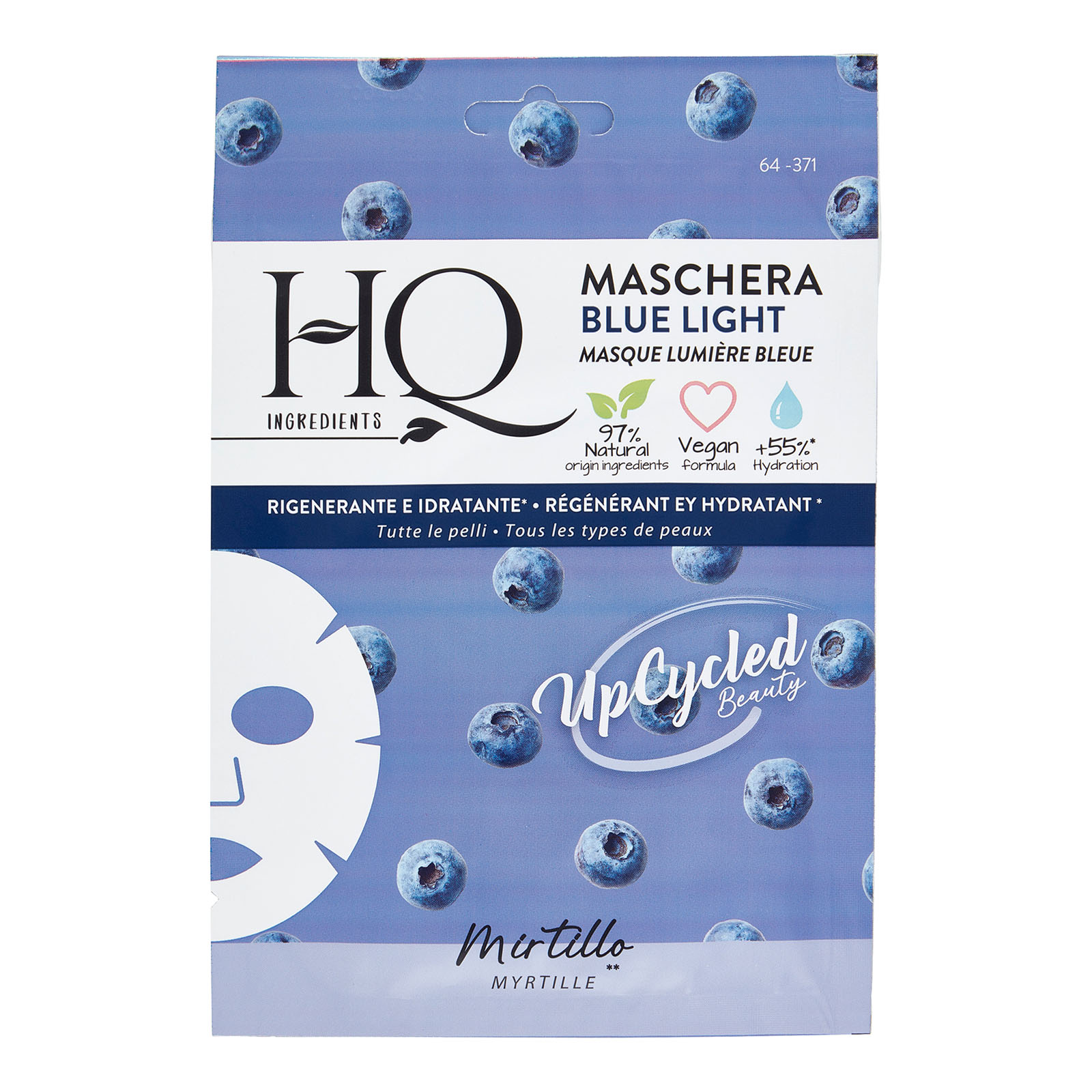 Maschera Tessuto Bluelight Mirtillo