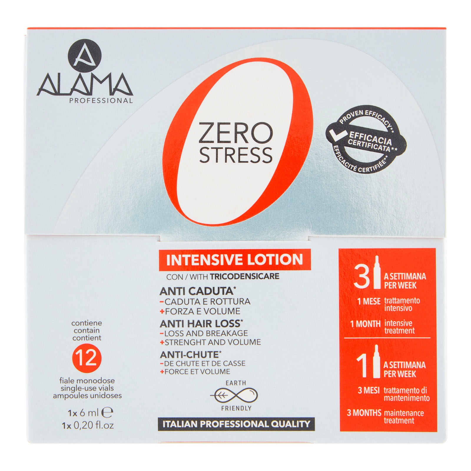 Zero Stress Intensive Lotion Con Tricodensicare Anti Caduta* 12 X 6 Ml