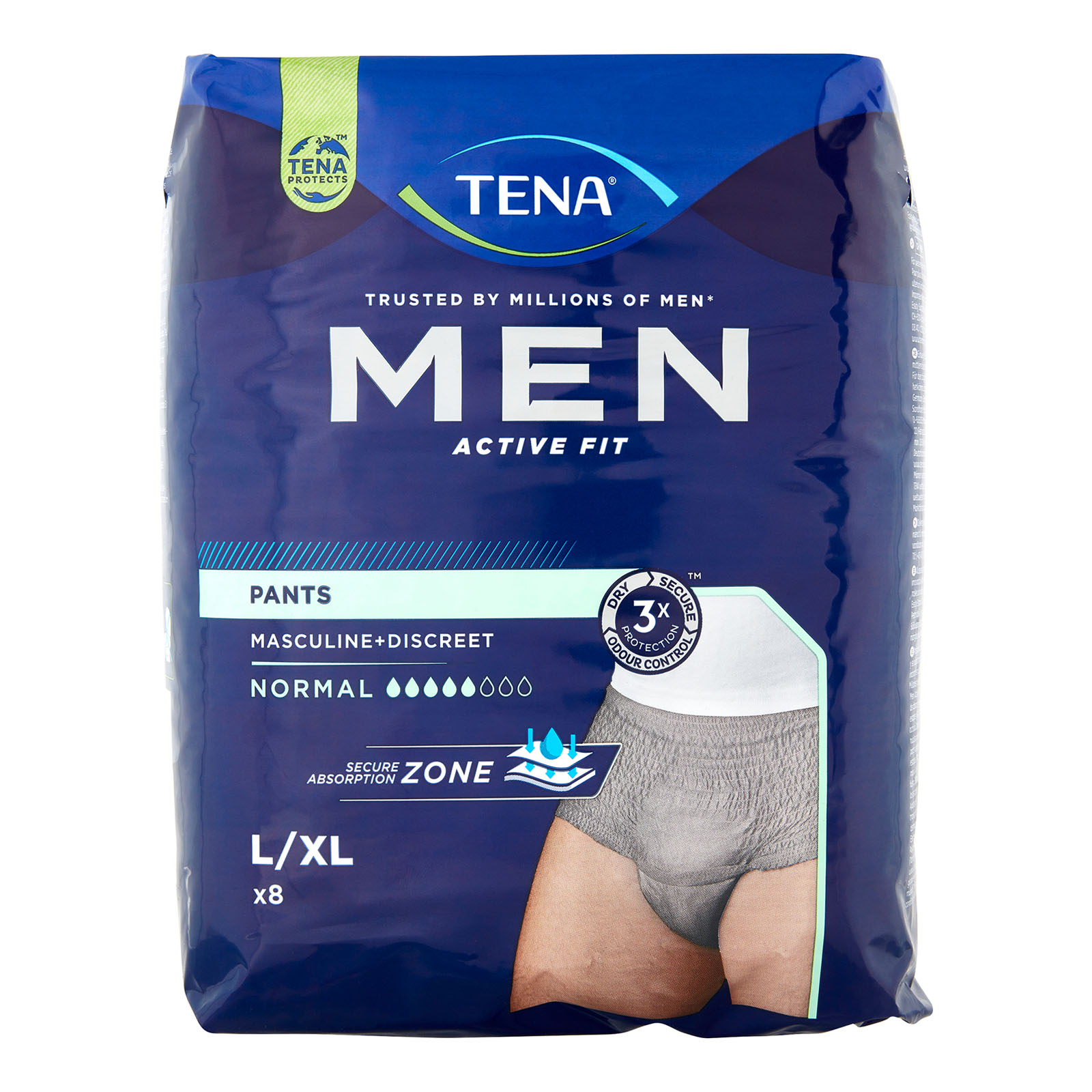 Tena Men Active Fit Pants Normal L Xl 8 Pz Slip Assorbenti Maschili