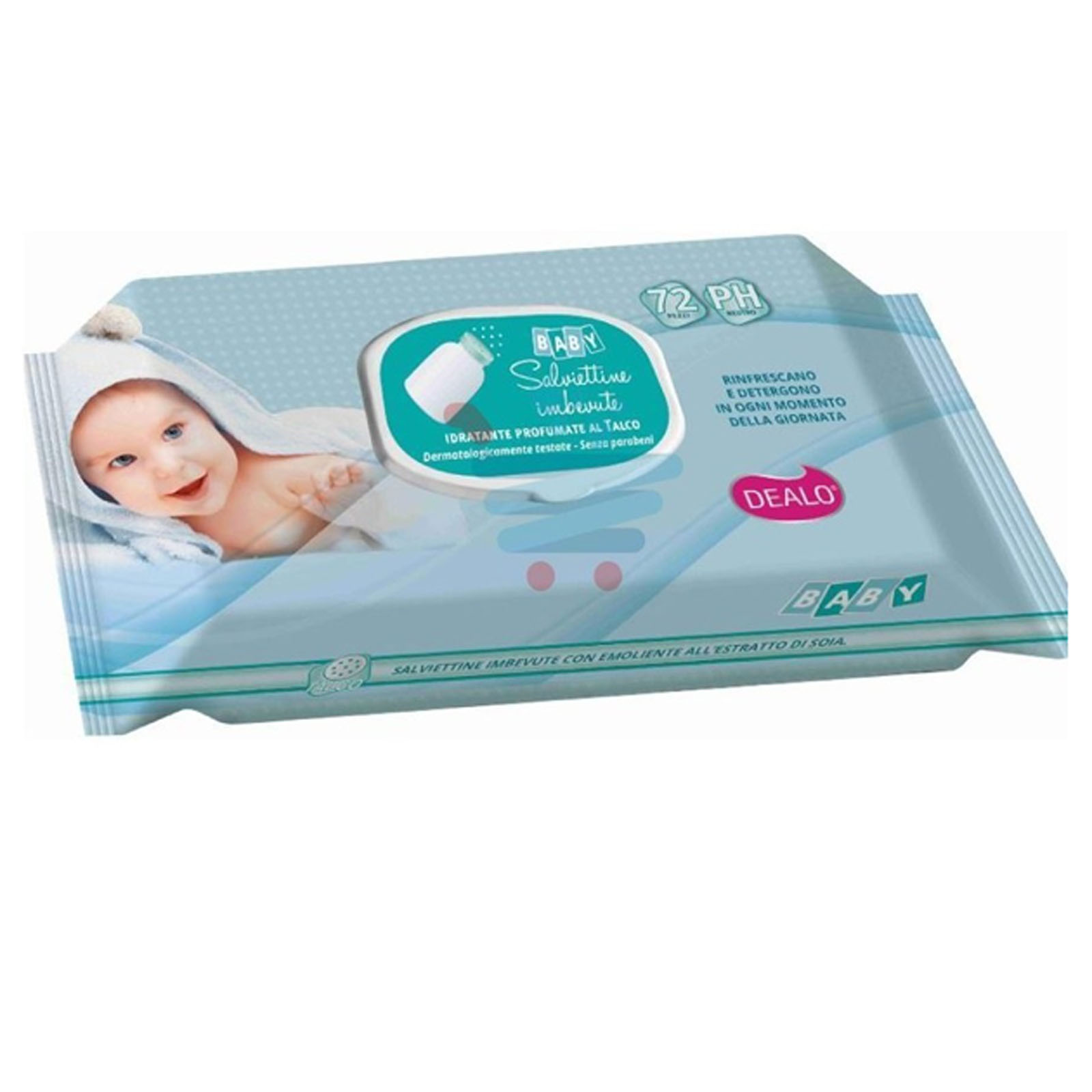 Salviette Igienizzanti - Baby Talco 72 Pz