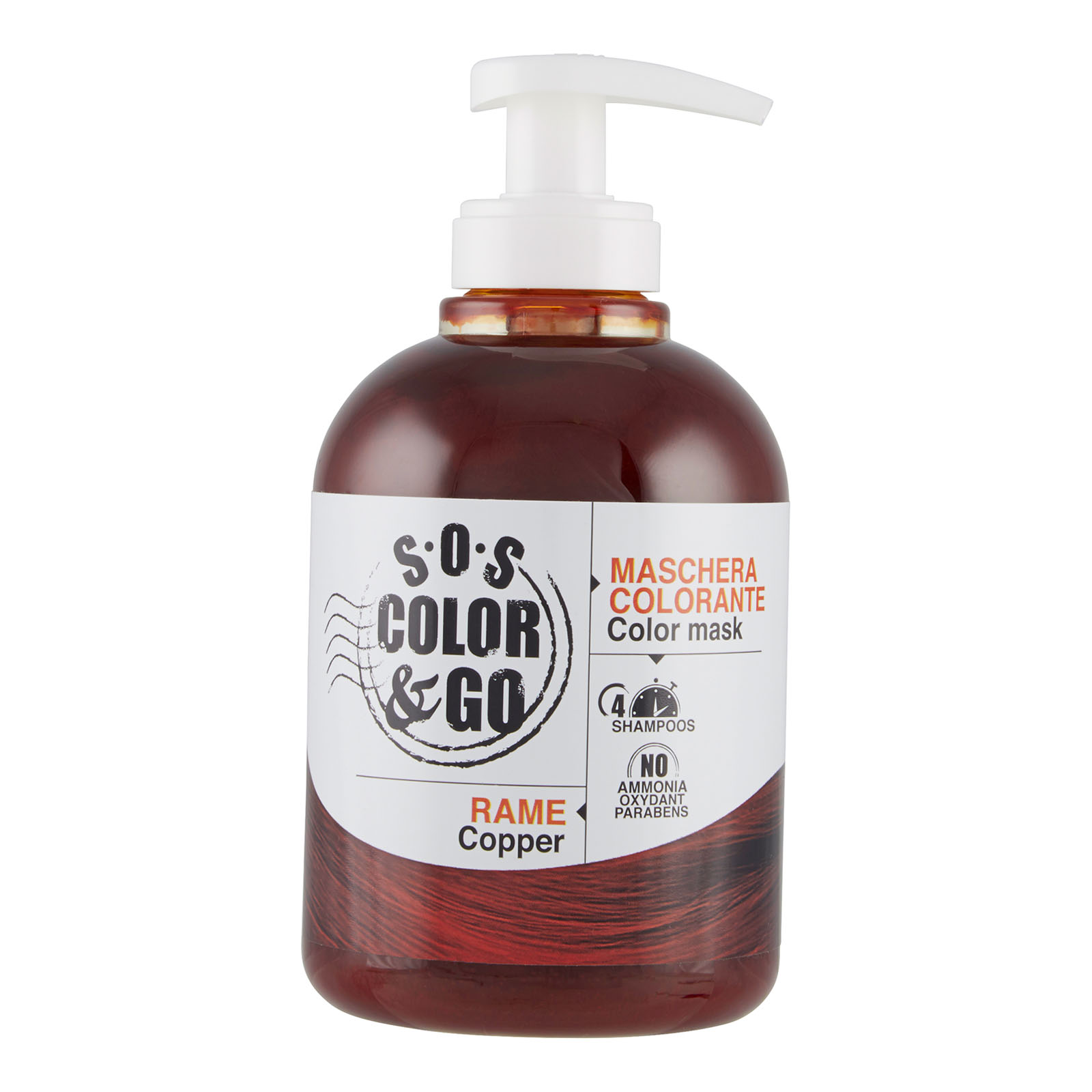 S.o.s Color & Go Maschera Colorata Condizionante 300 Ml Rame