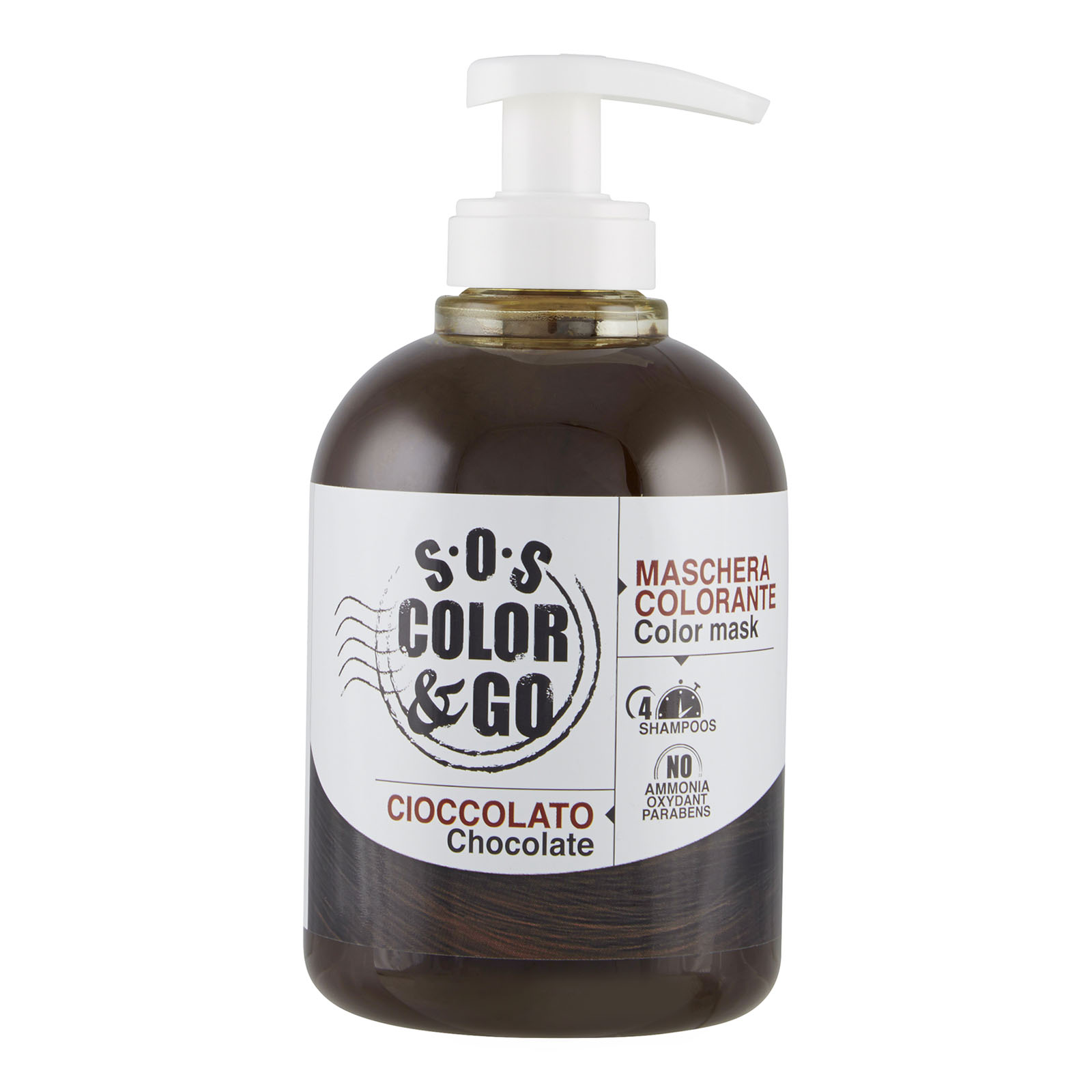 S.o.s Color & Go Maschera Colorata Condizionante 300 Ml Cioccolato