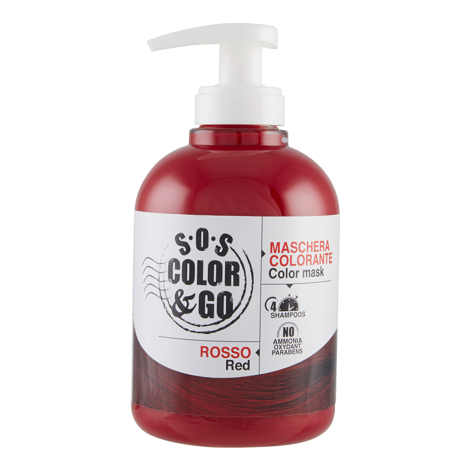 S.o.s Color & Go Maschera Colorata Condizionante 300 Ml Rosso