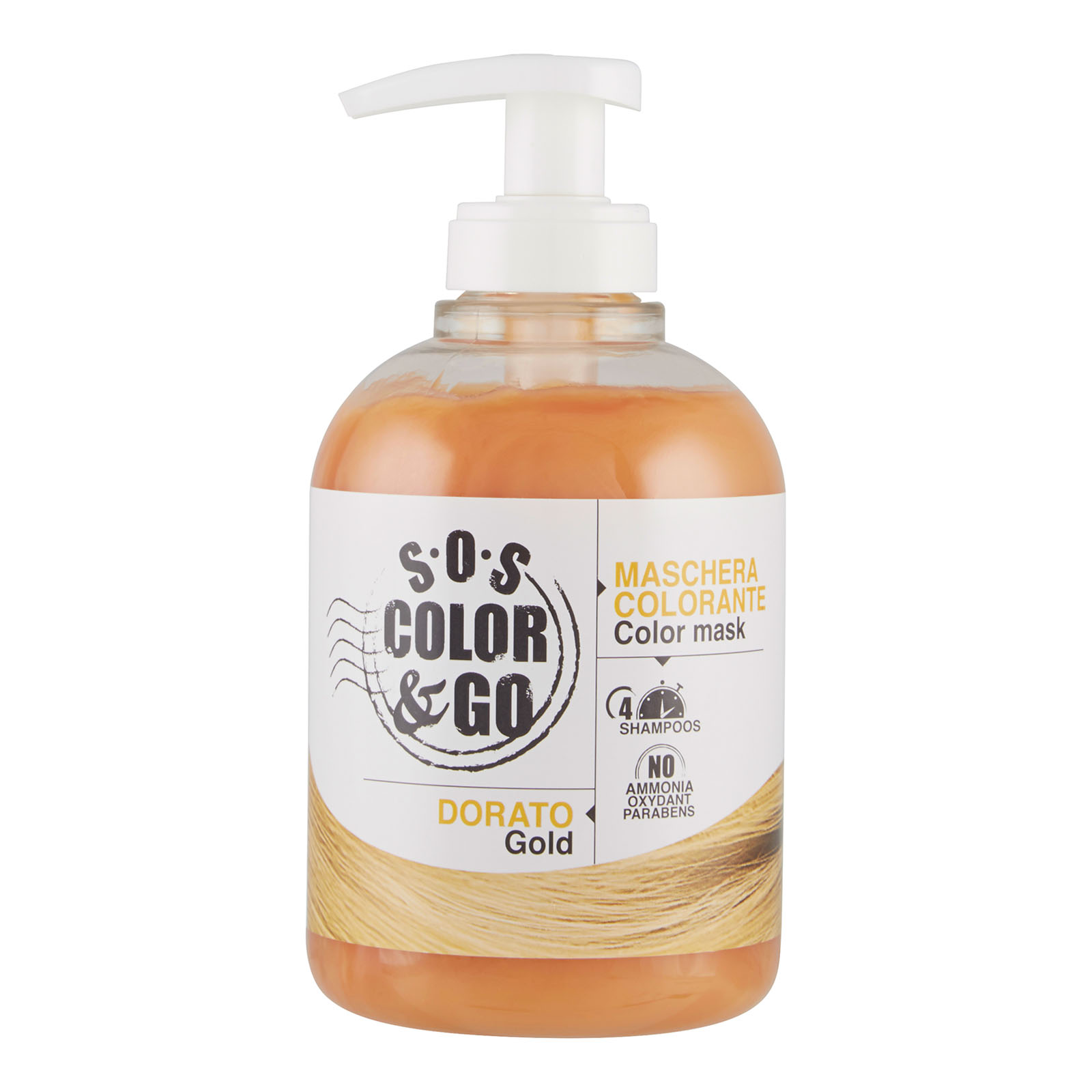 S.o.s Color & Go Maschera Colorata Condizionante 300 Ml Dorato