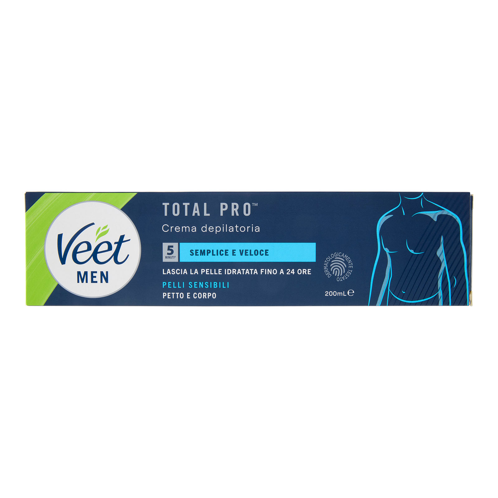 Veet Men Crema Depilatoria Uomo, Pelli Sensibili 200 ml