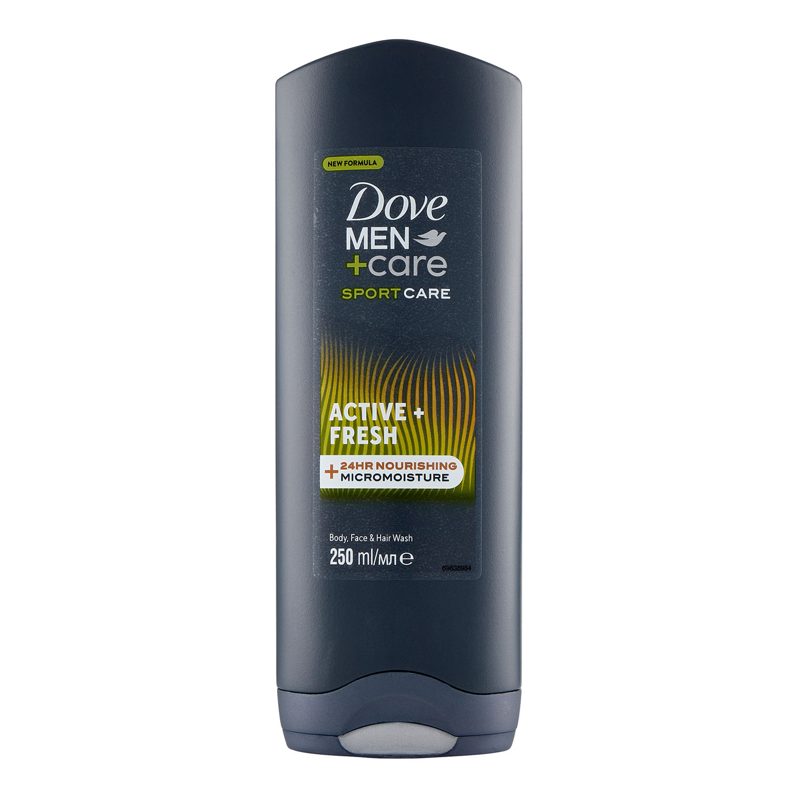 Men+care Sport Care Active + Fresh Body, Face & Hair Wash 250 ml