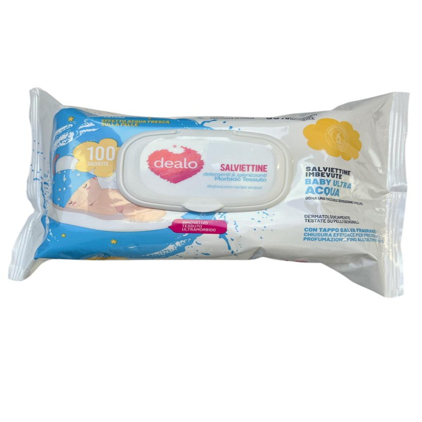 Salviettine Imbevute Delicate Baby Ultra Acqua 100 Pz