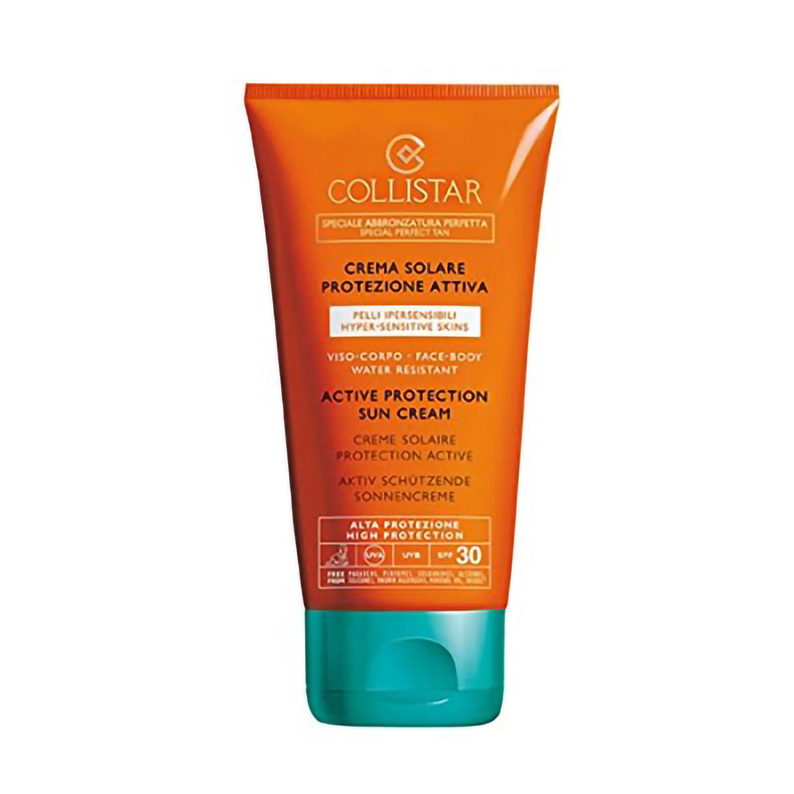 Collistar Crema Solare Protezione Attiva Viso-corpo 30 Spf Per Pelli Ipersensibili 150 ml