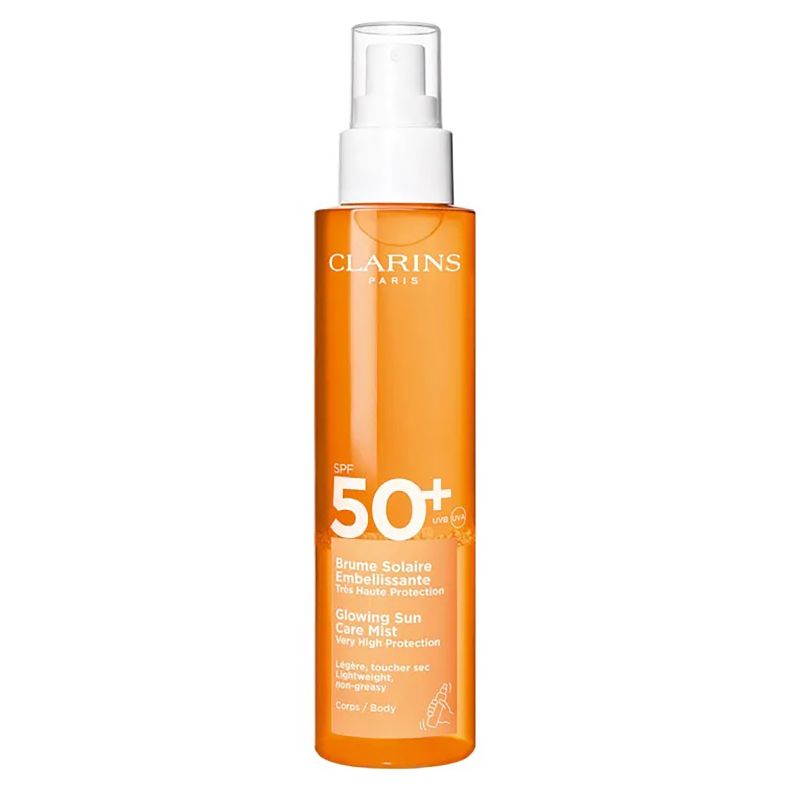 Clarins Spray Solare Illuminante Protezione Molto Alta Spf50+ Corpo 150 ml
