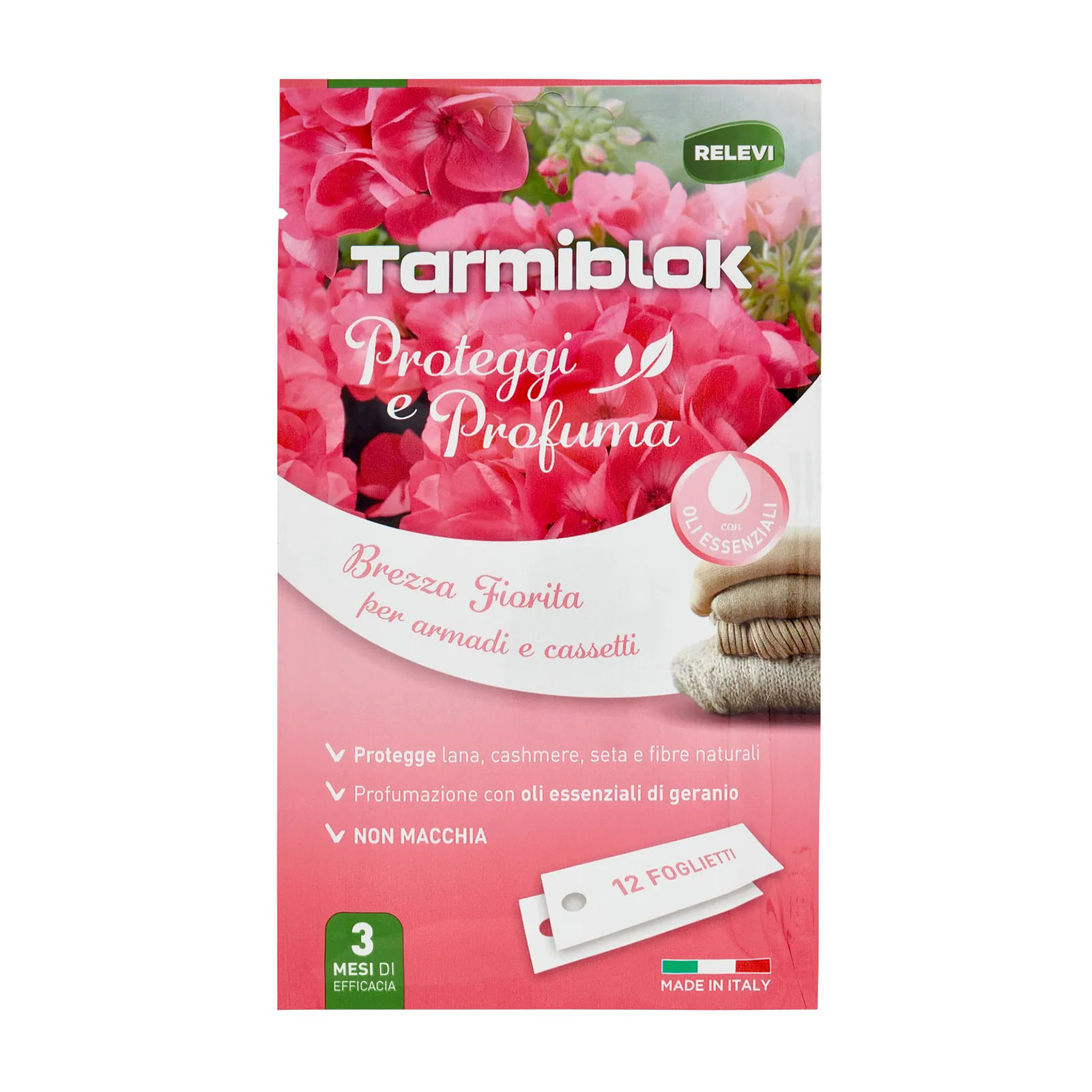 Tarmiblok Proteggi E Profuma Brezza Fiorita Per Armadi E Cassetti 12 Pz