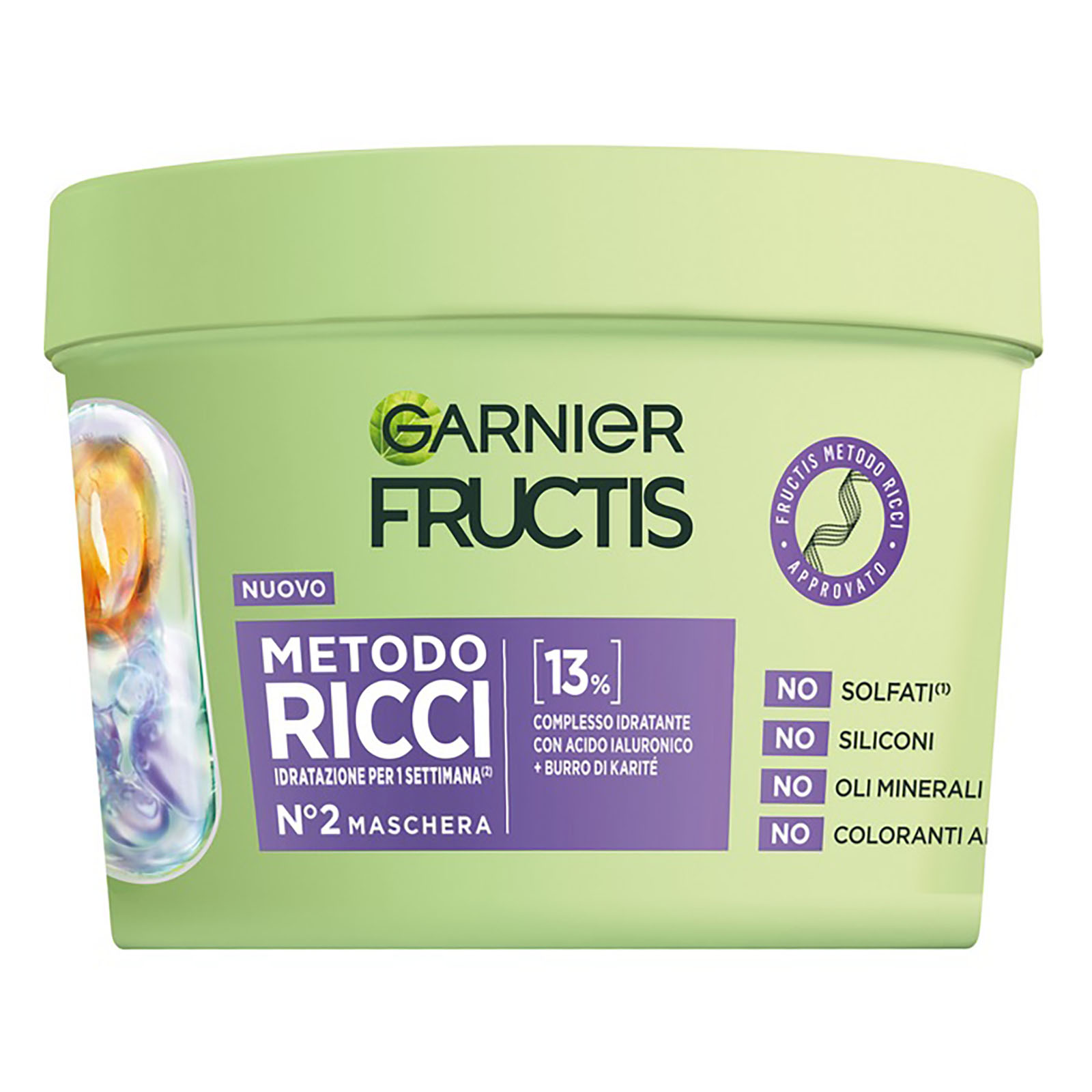 Garnier Fructis Maschera Capelli N°2 Metodo Ricci 370 ml