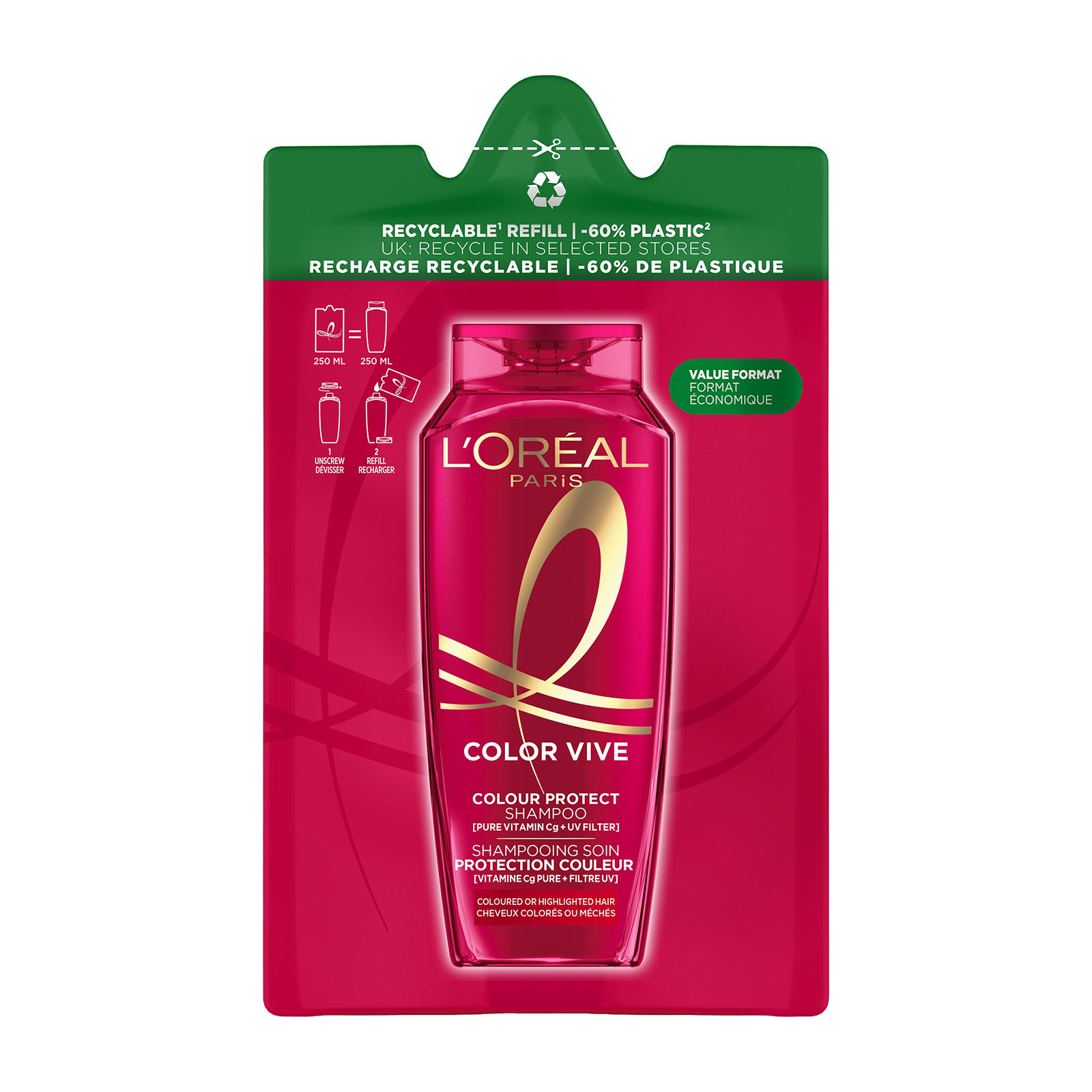 Elvive Color Vive Shampoo - Ricarica 250 ml