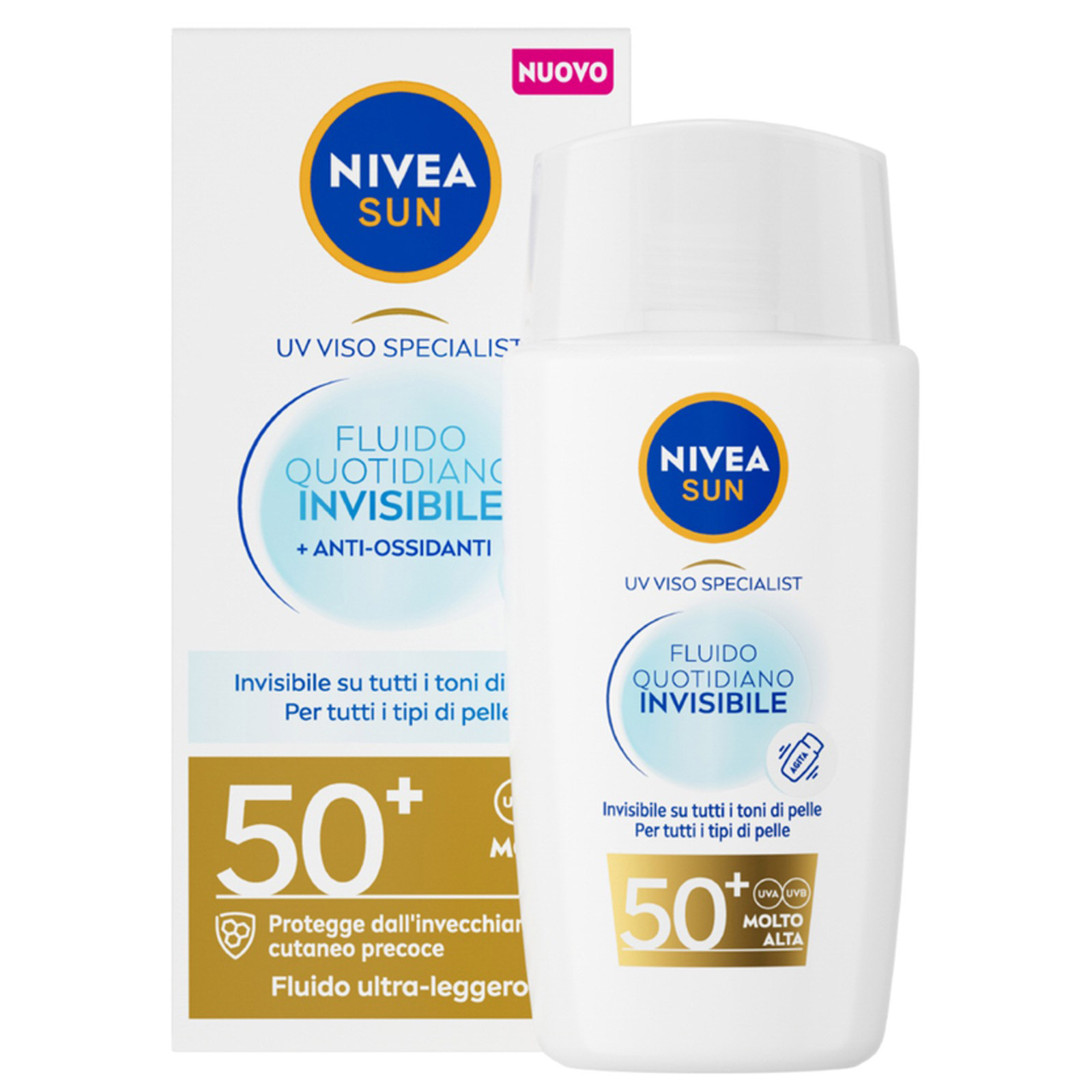 Nivea Sun Fluido Viso Invisibile Spf50+ 40 ml