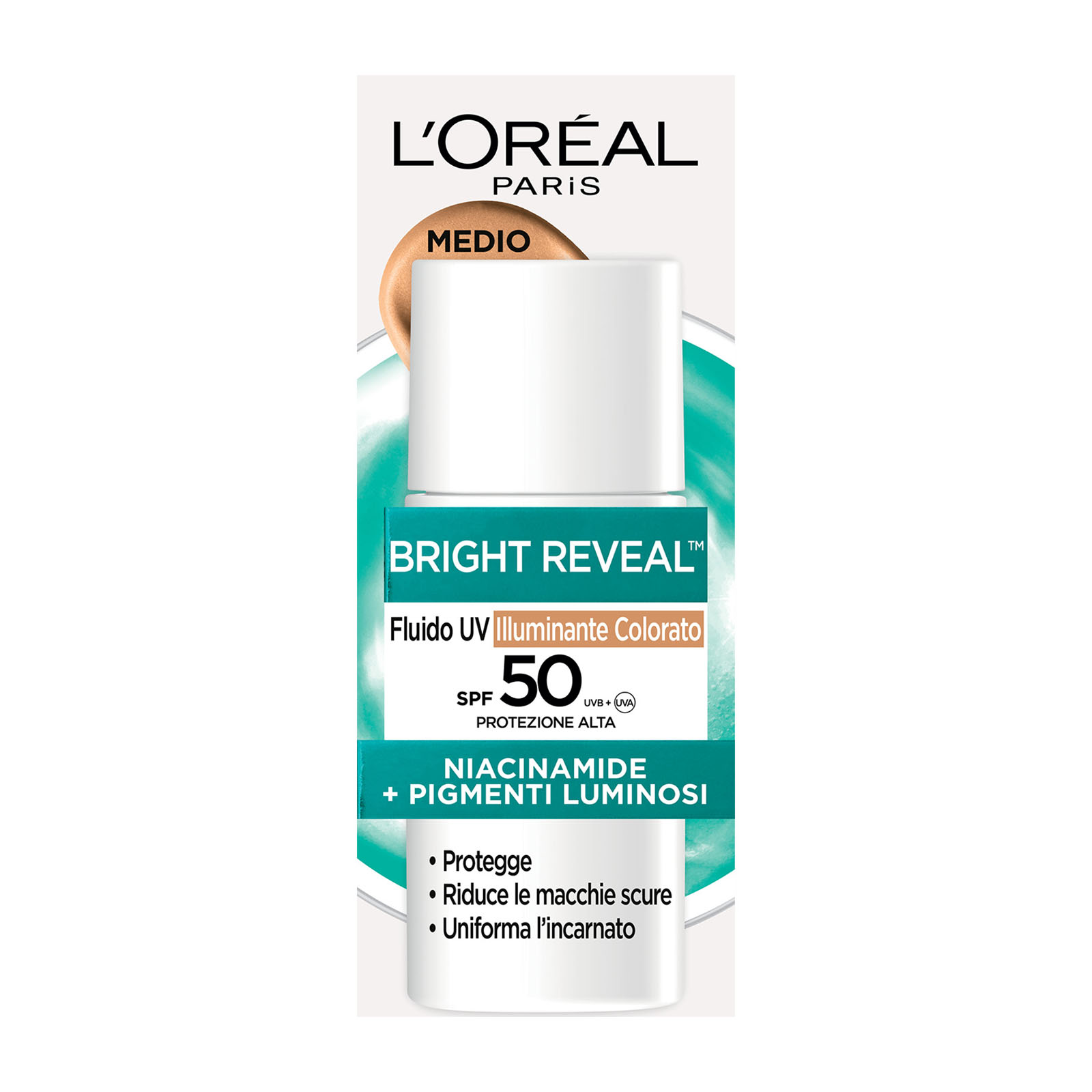 Bright Reveal Fluido Spf50 Illuminante Colorato - Medio 50 ml