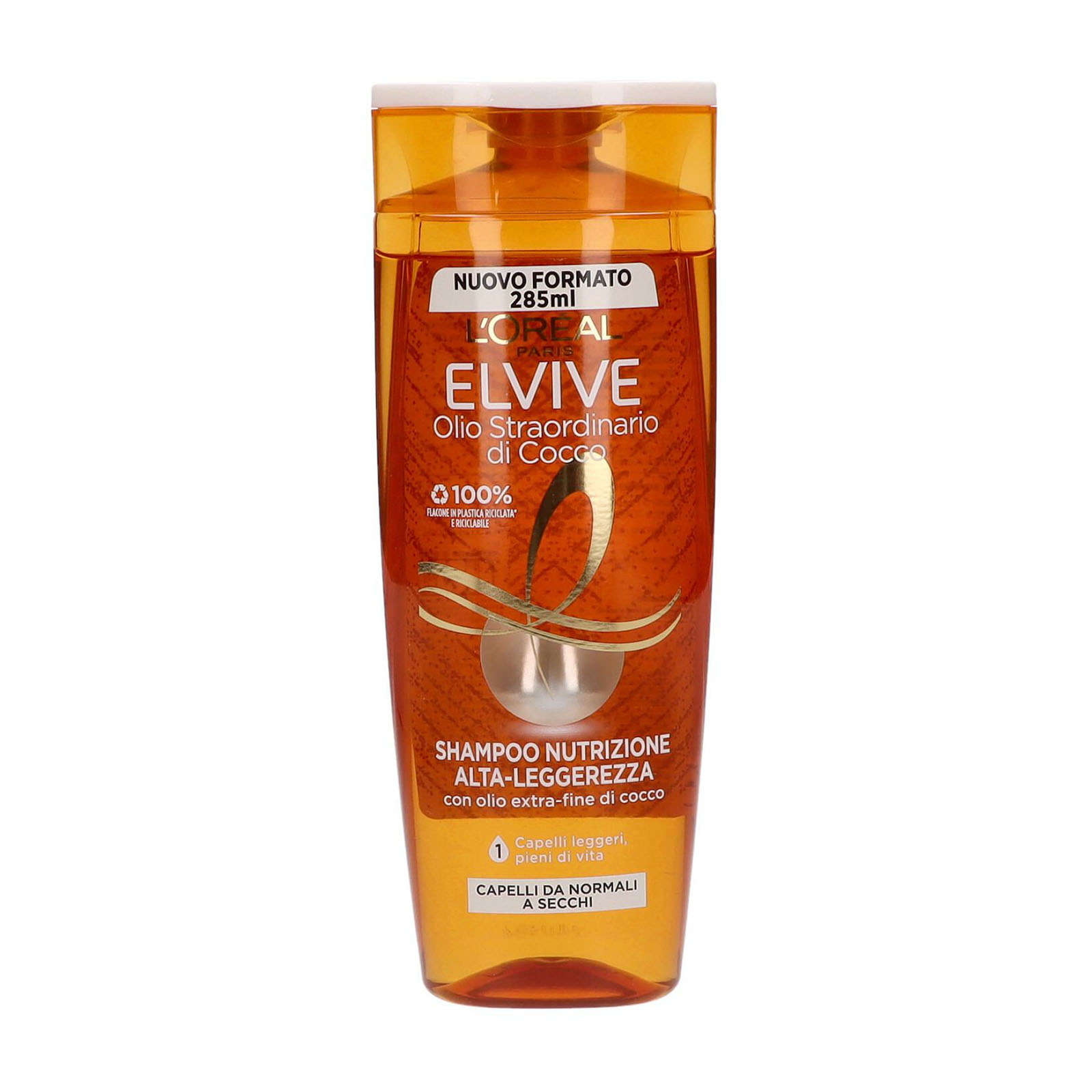 Elvive Olio Straordinario Cocco Shampoo Per Capelli Fini, Secchi 300 ml