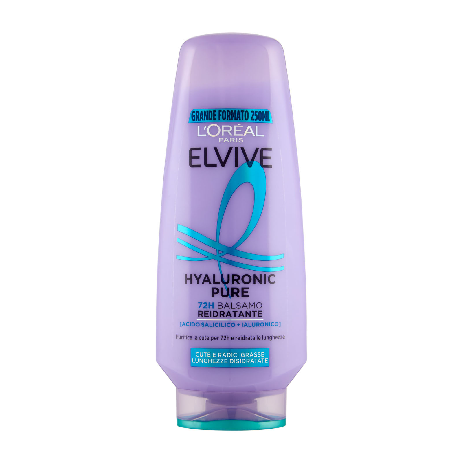 L'oréal paris Elvive Hyaluronic Pure 72h Balsamo Reidratante Per Cute E Radici Grasse 250 ml