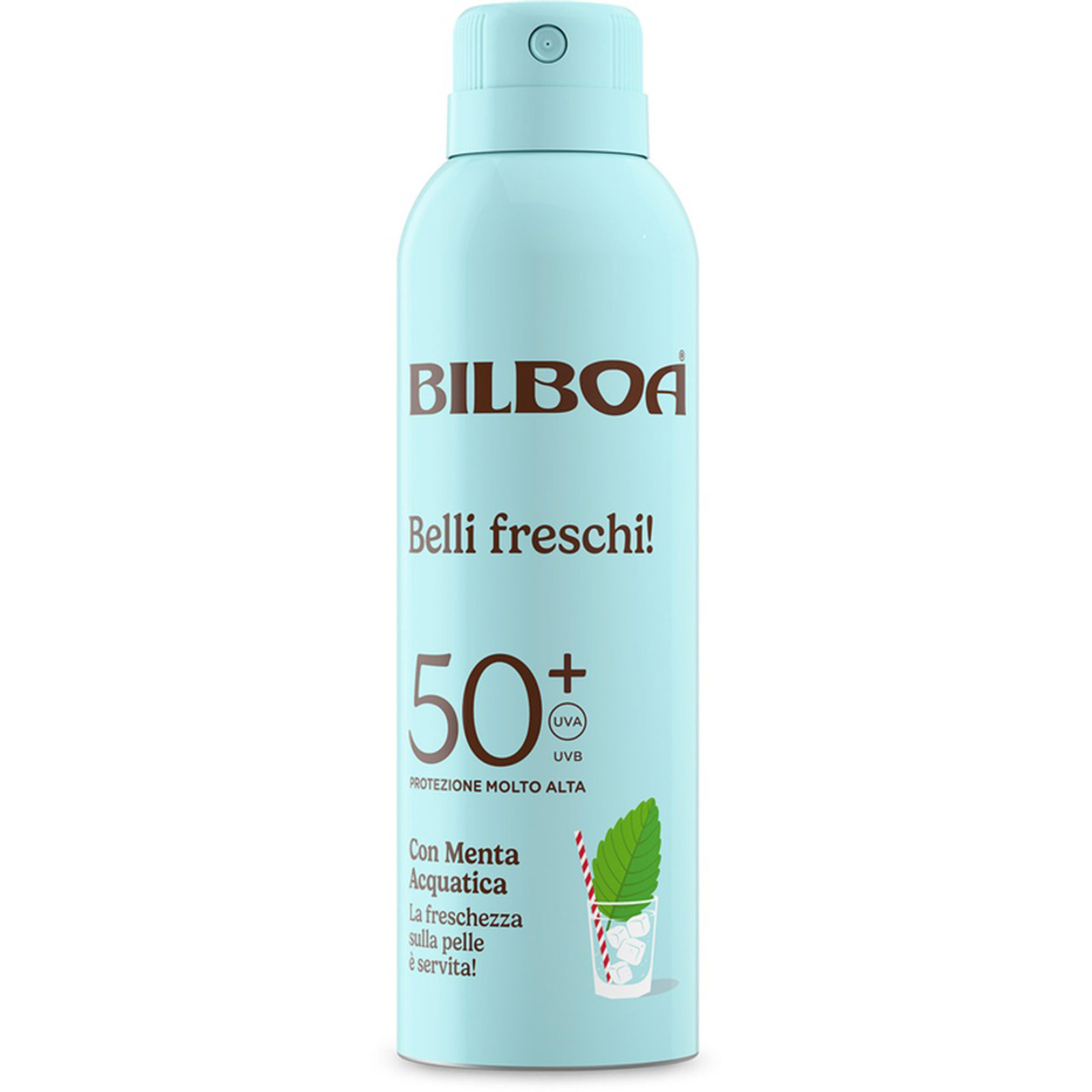 Bilboa Belli Freschi Spray Spf50+ Protezione Molto Alta Con Menta Acquatonica 150 ml