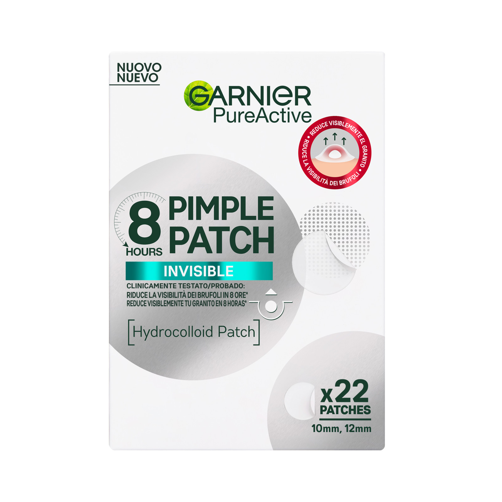 Garnier Pure Active Pimple Patch 8 Ore Invisibili 22 Pz