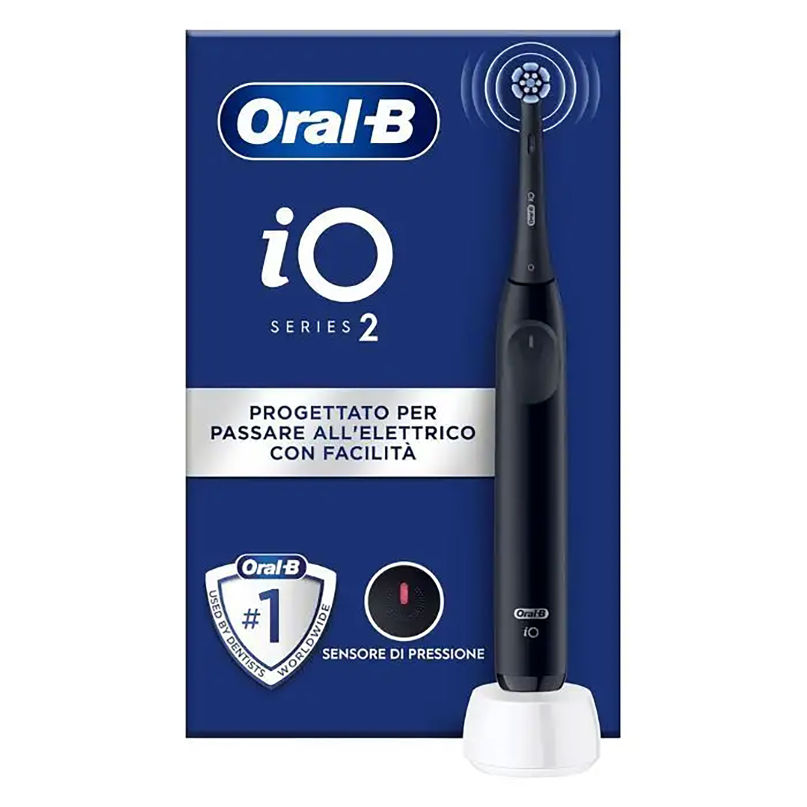 Oral-b Io 2 Spazzolino Elettrico Nero 1 Testina Di Ricambio 1 Spazzolino