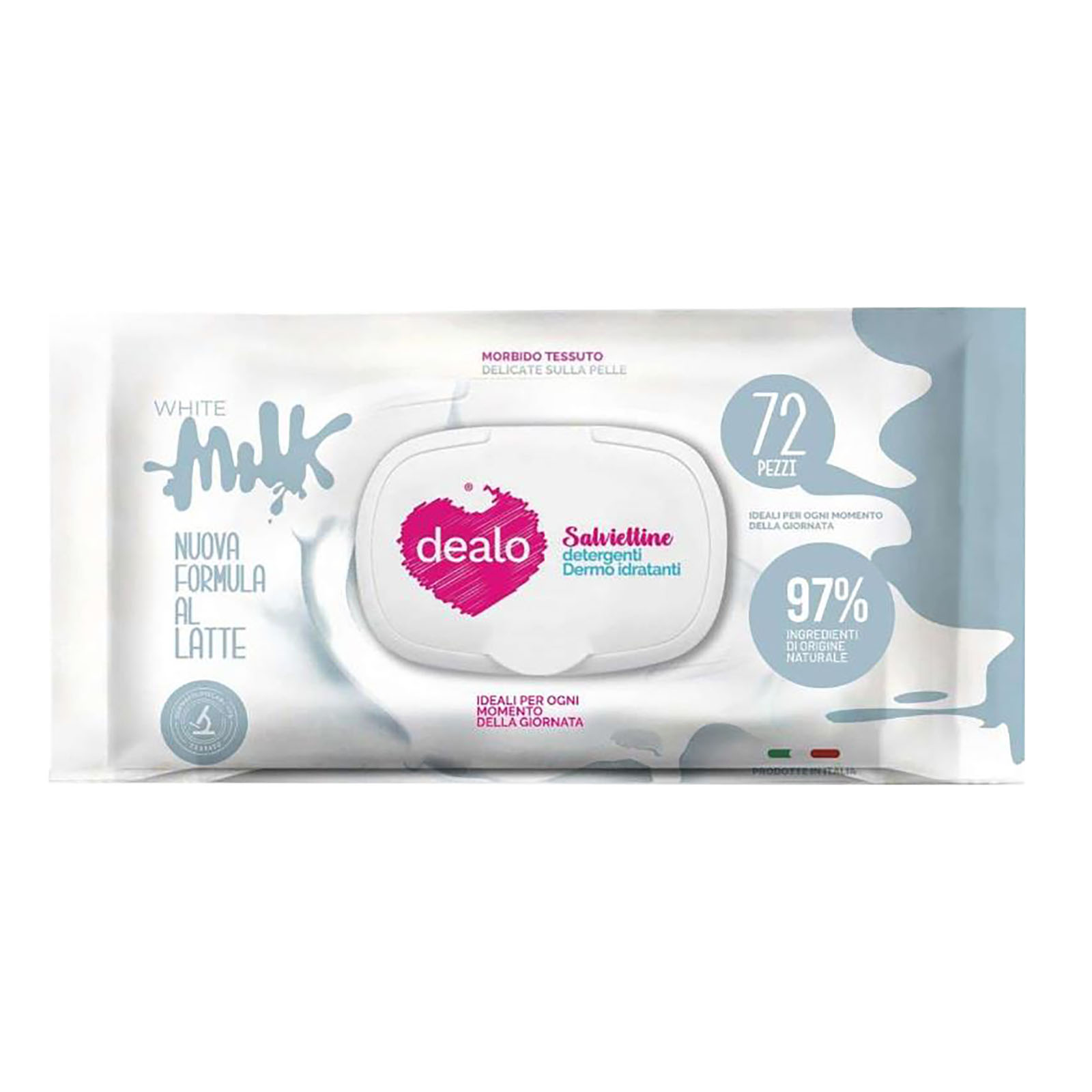 Salviettine X 72 Latte Bianco