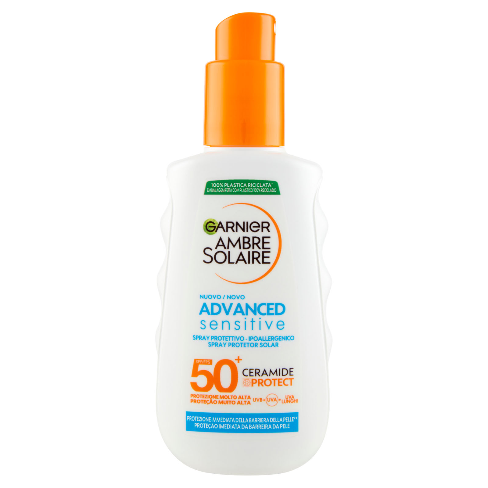 Ambre Solaire Advanced Sensitive Adulti Ceramide Protect Spray Protettivo