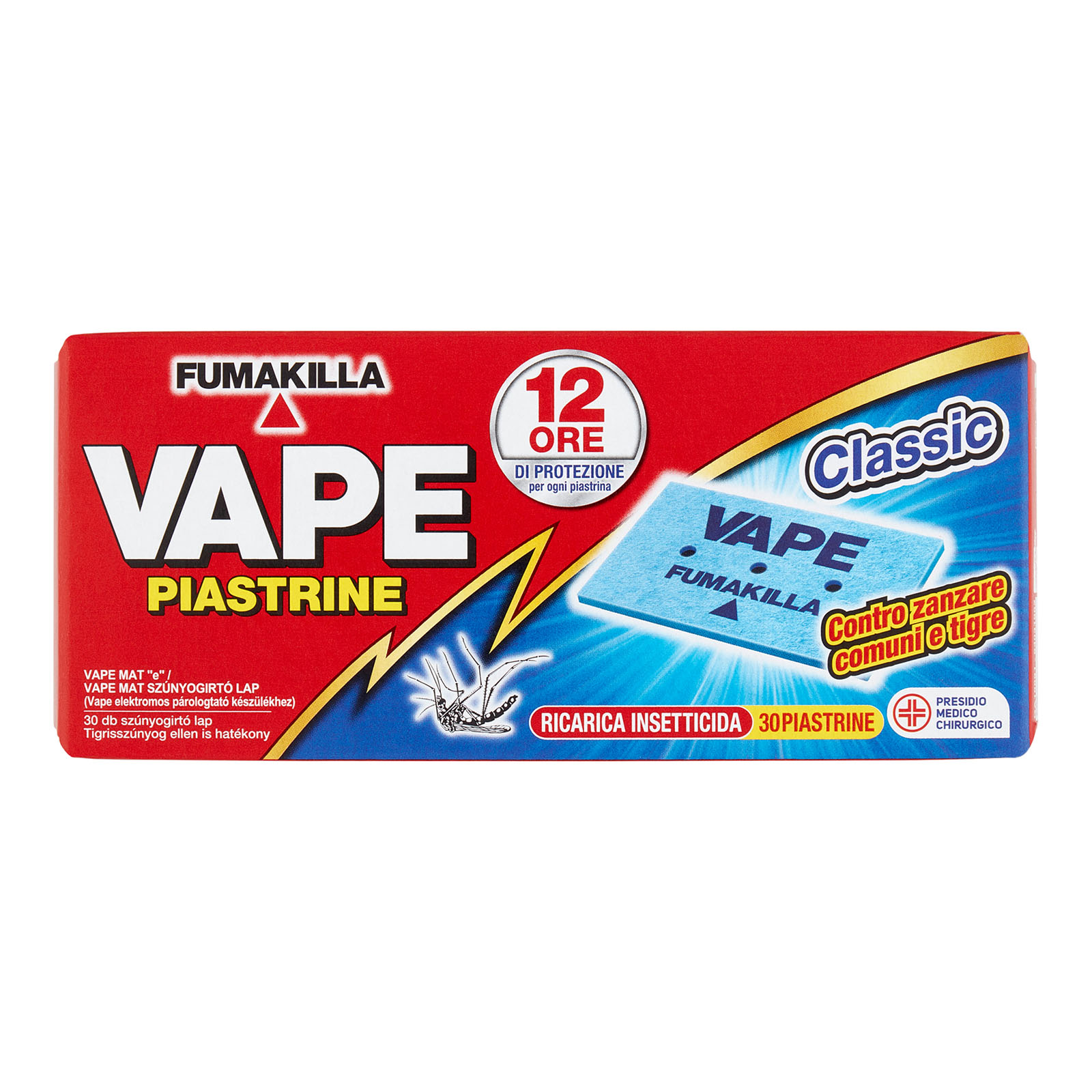 VAPE piastrine antizanzare ricarica insetticida classic 12 ore di protezione 1 confezione 30 pezzi - Immagine 7