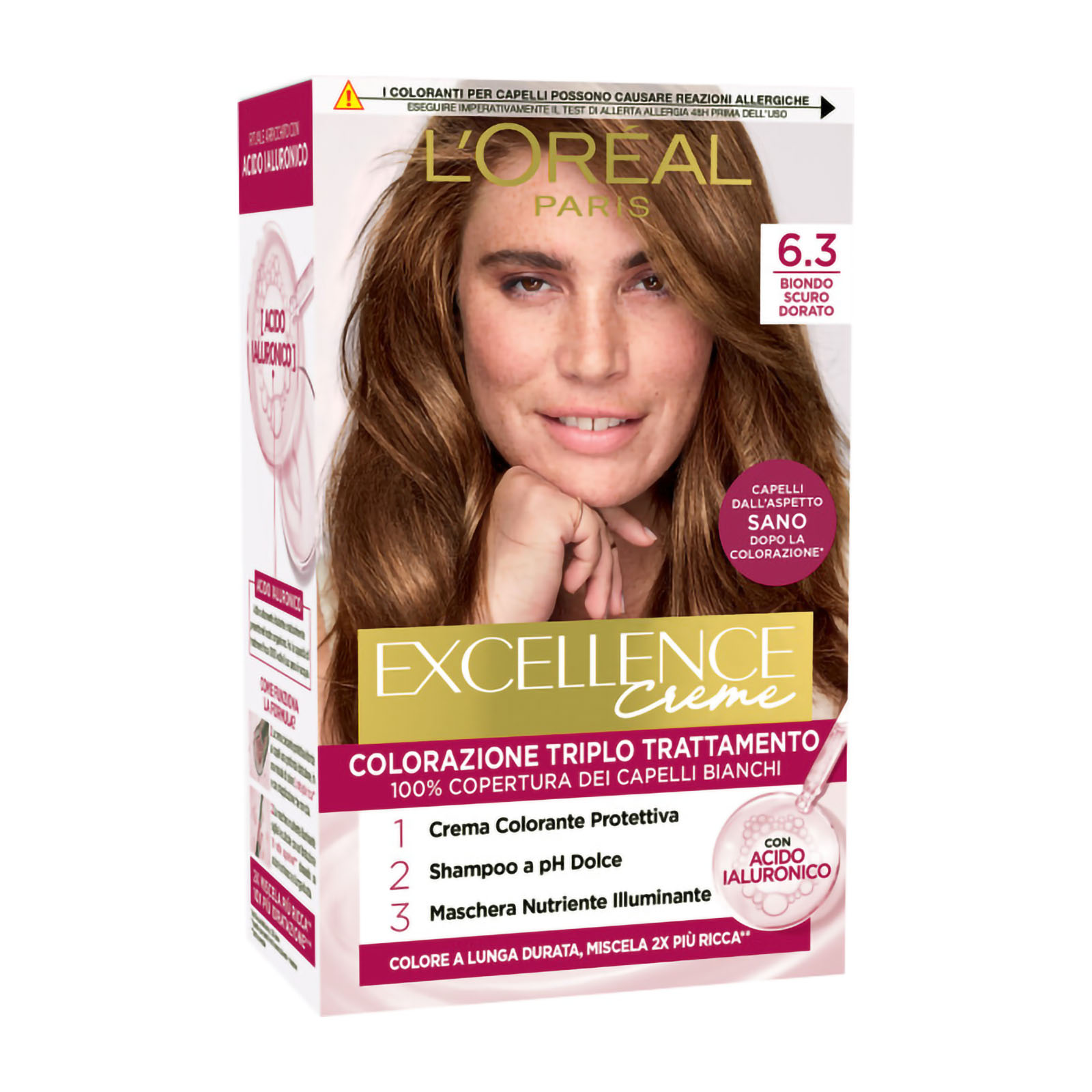 Excellence Colorazione Triplo Trattamento Biondo Scuro Dorato (6.3)