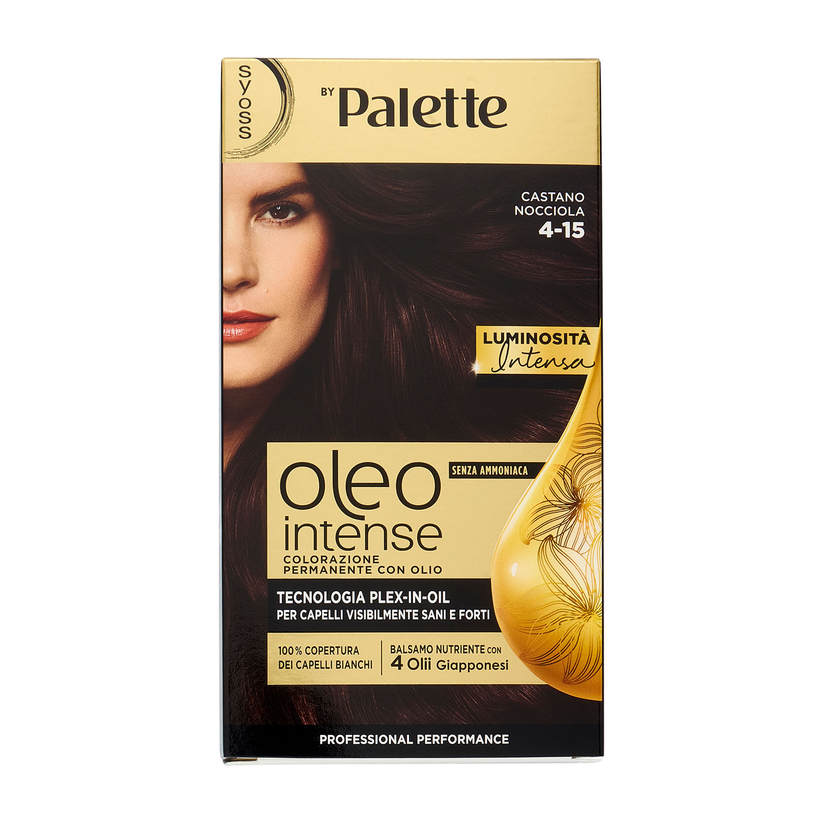 Oleo Intense Senza Ammoniaca Colorazione Permanente Con Olio Castano Nocciola 4-15