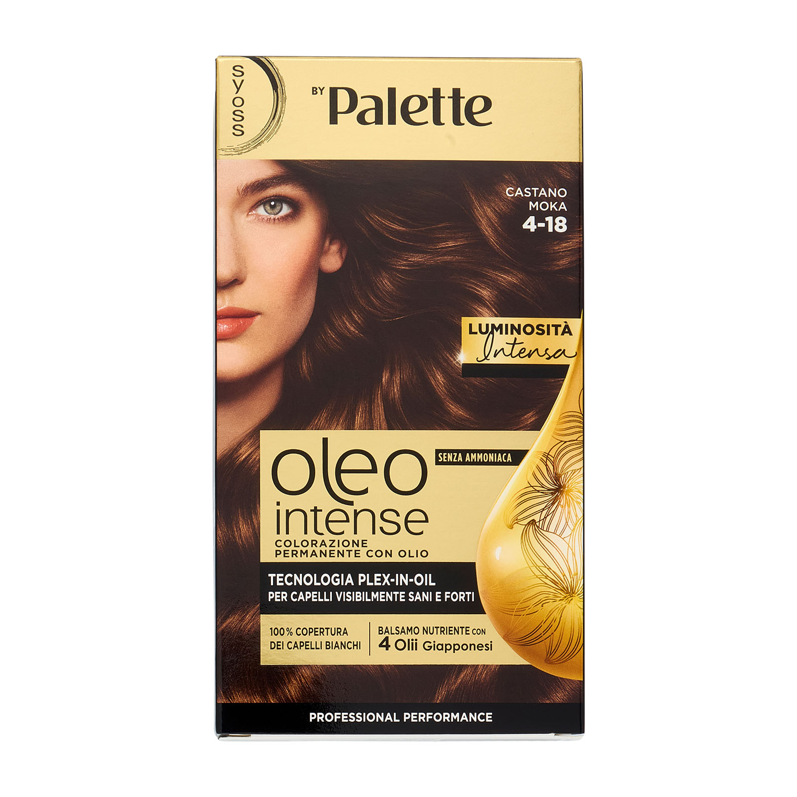 Oleo Intense Senza Ammoniaca Colorazione Permanente Con Olio Castano Moka 4-18