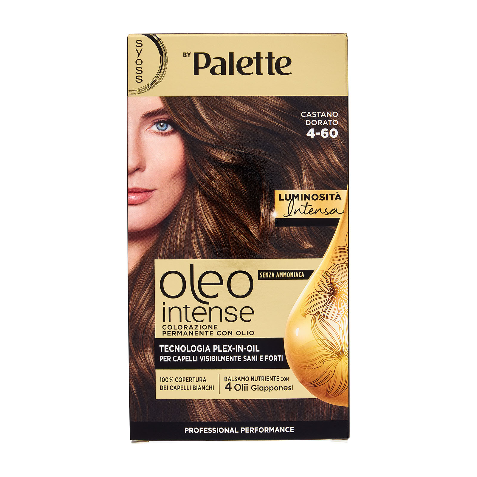 Oleo Intense Senza Ammoniaca Colorazione Permanente Con Olio Castano Dorato 4-60