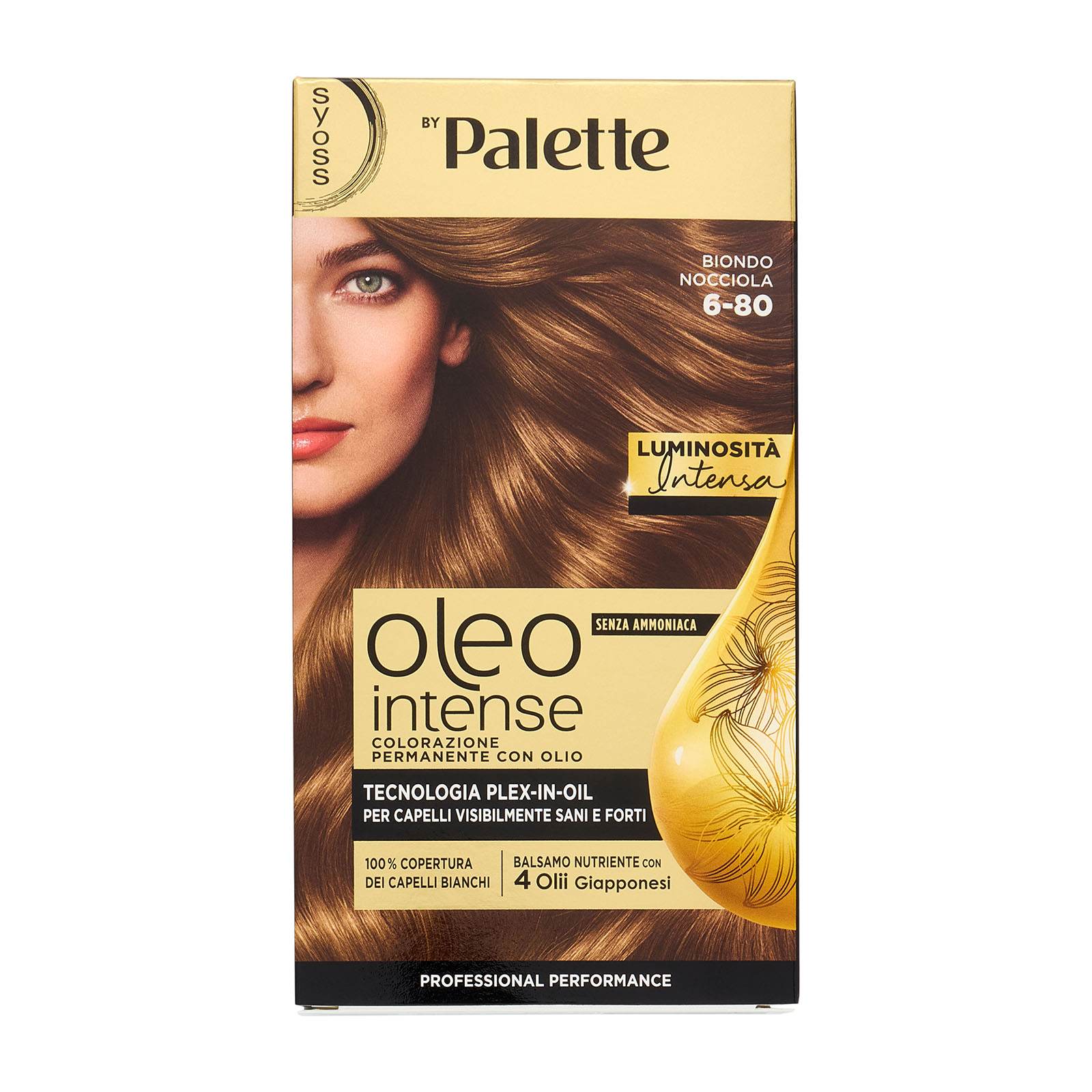 Oleo Intense Senza Ammoniaca Colorazione Permanente Con Olio Biondo Nocciola 6-80