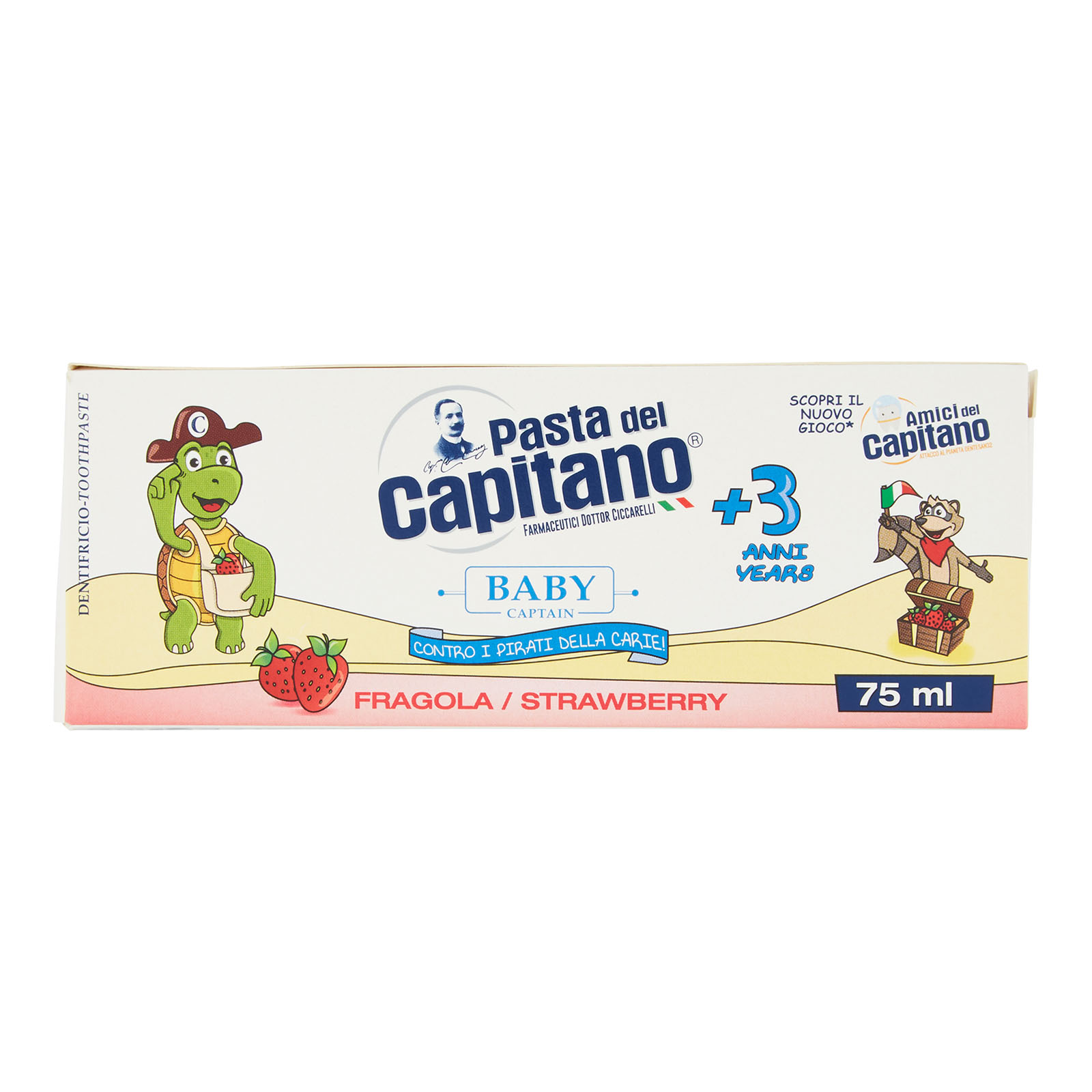 Dentifricio Baby Captain Dentifricio +3 Anni Fragola 75 ml