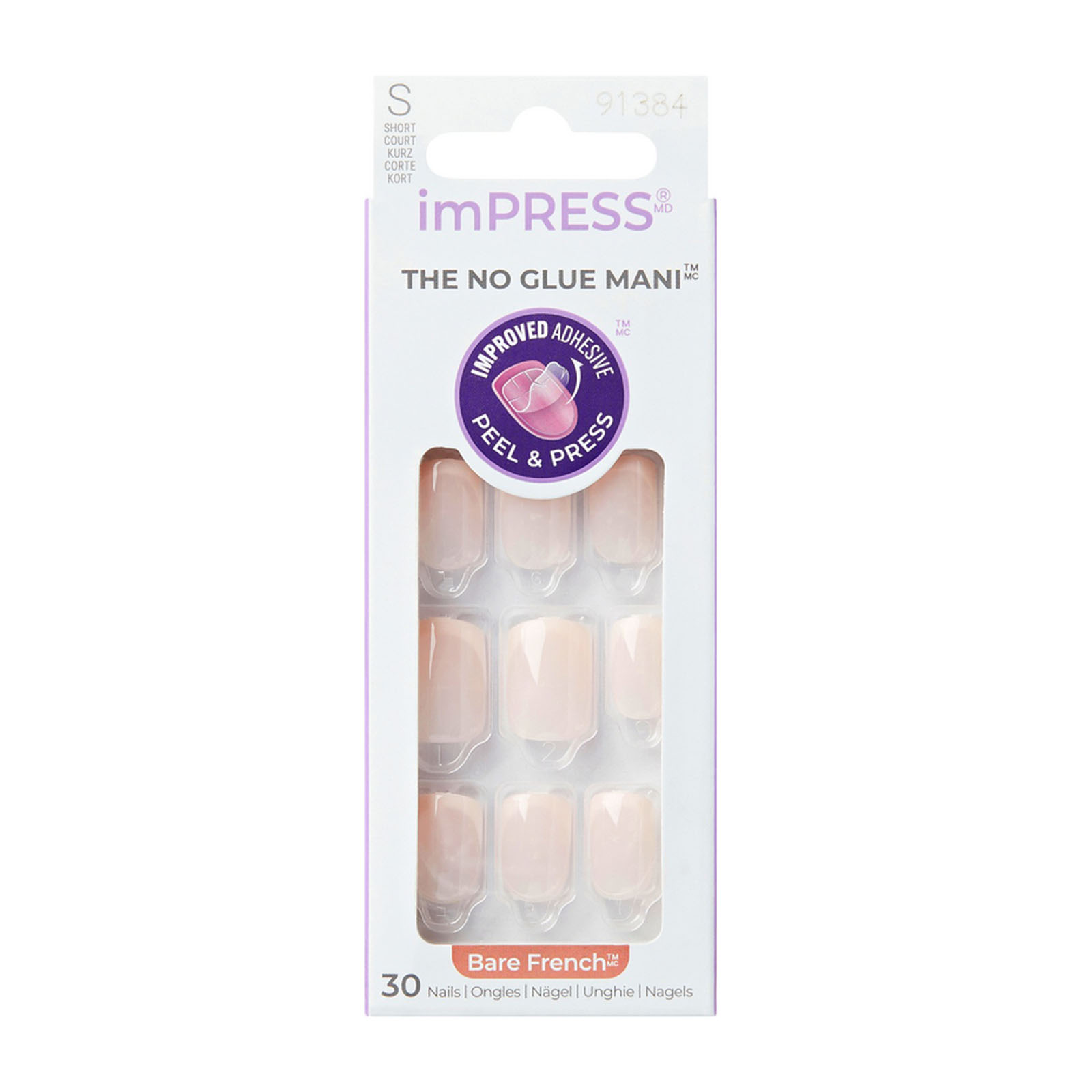 imPRESS Unghie nude a pressione, Heroic, 1 set, Kis - Immagine 4