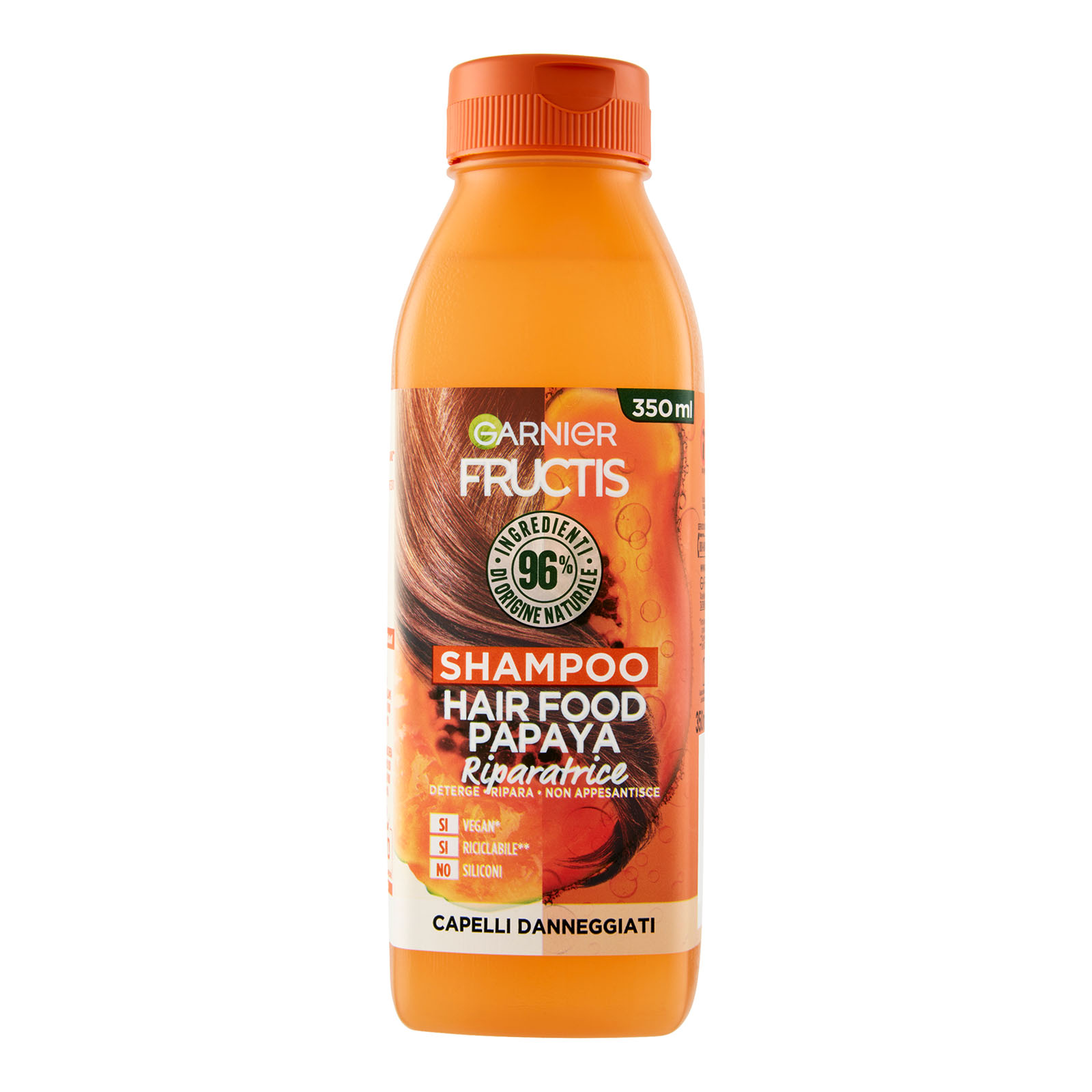 Fructis Hair Food, Shampoo Riparatore Alla Papaya 350 ml