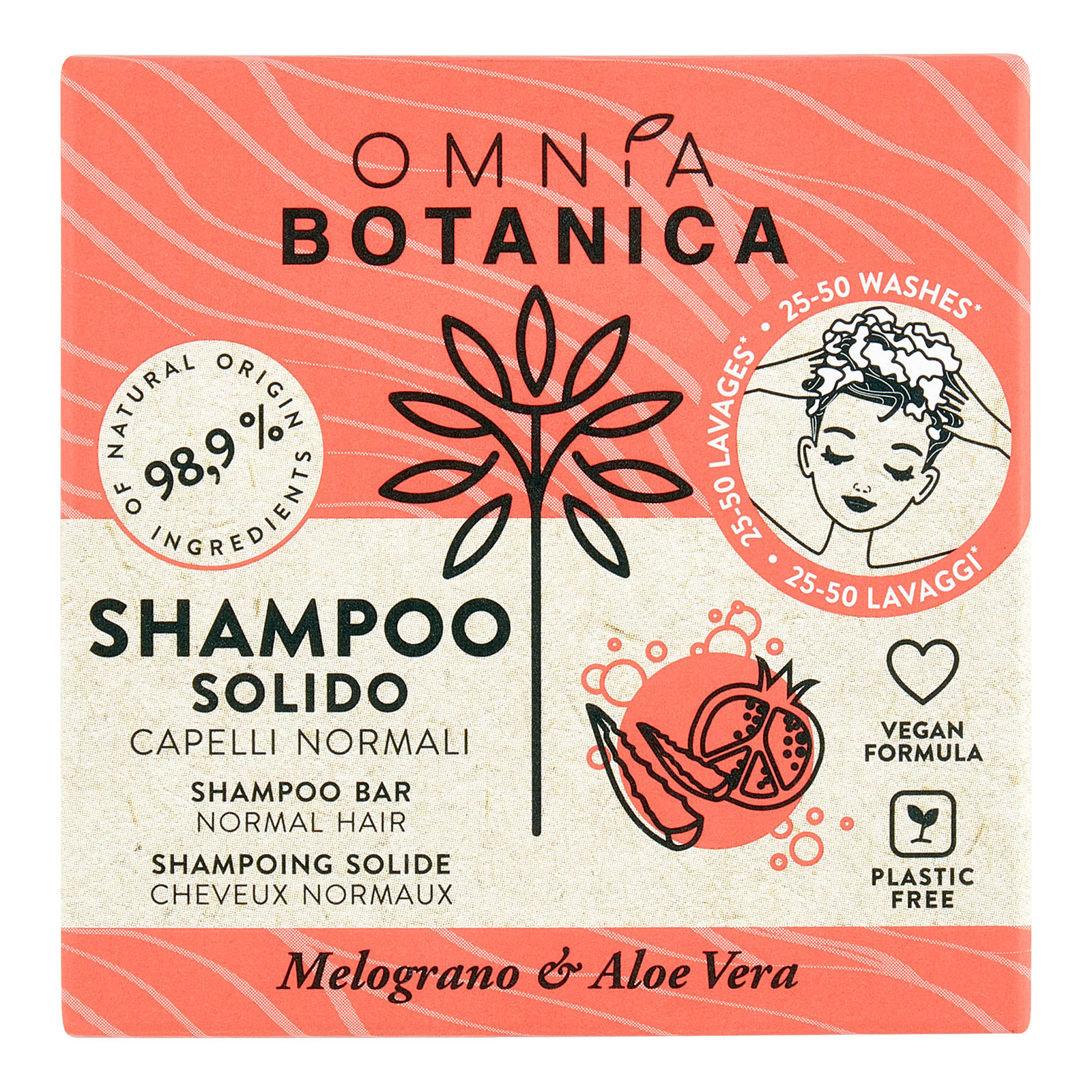 Shampoo Solido Capelli Normali Melograno & Aloe Vera 50 gr
