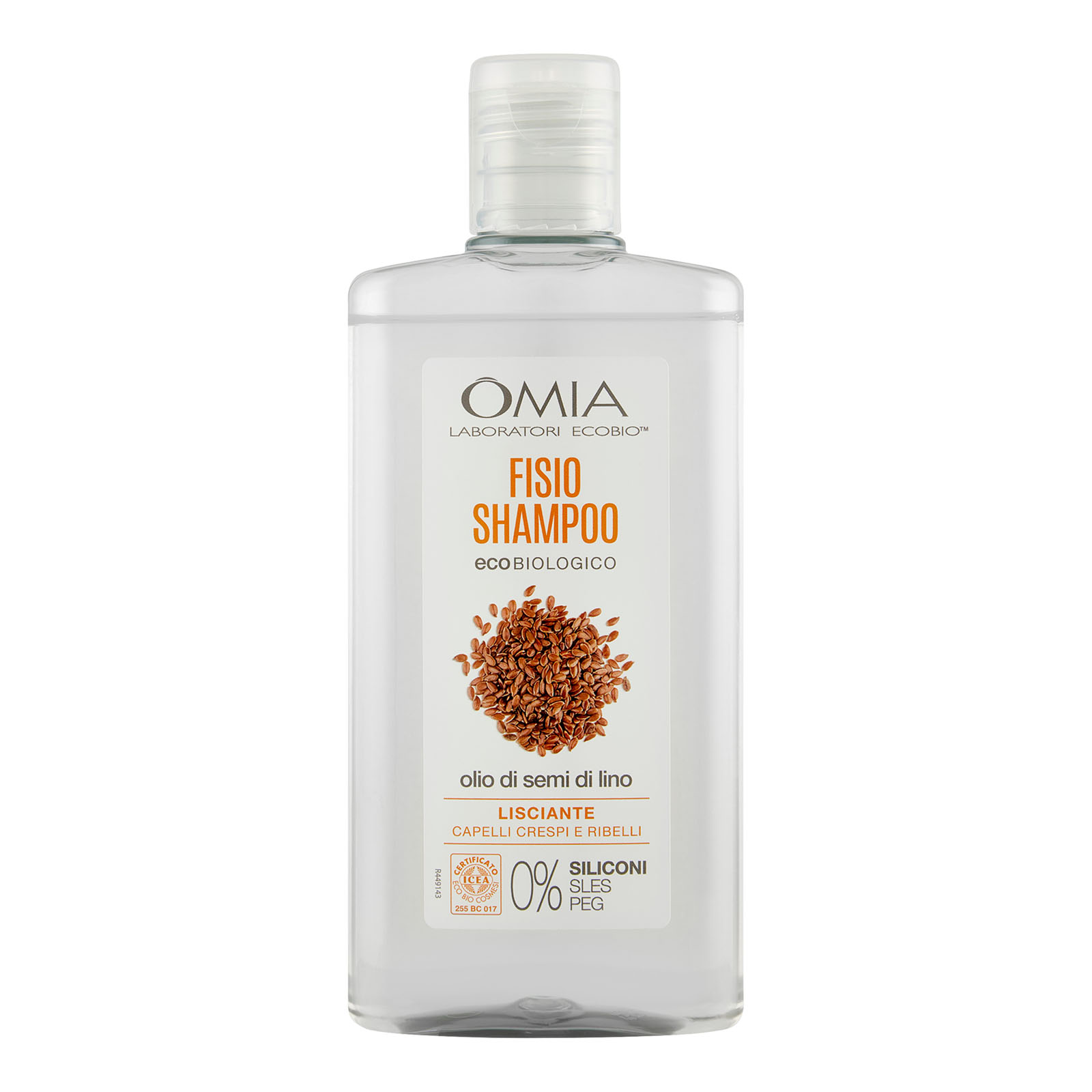 Shampoo Eco Biologico Olio Semi Di Lino Capelli Crespi 200 ml