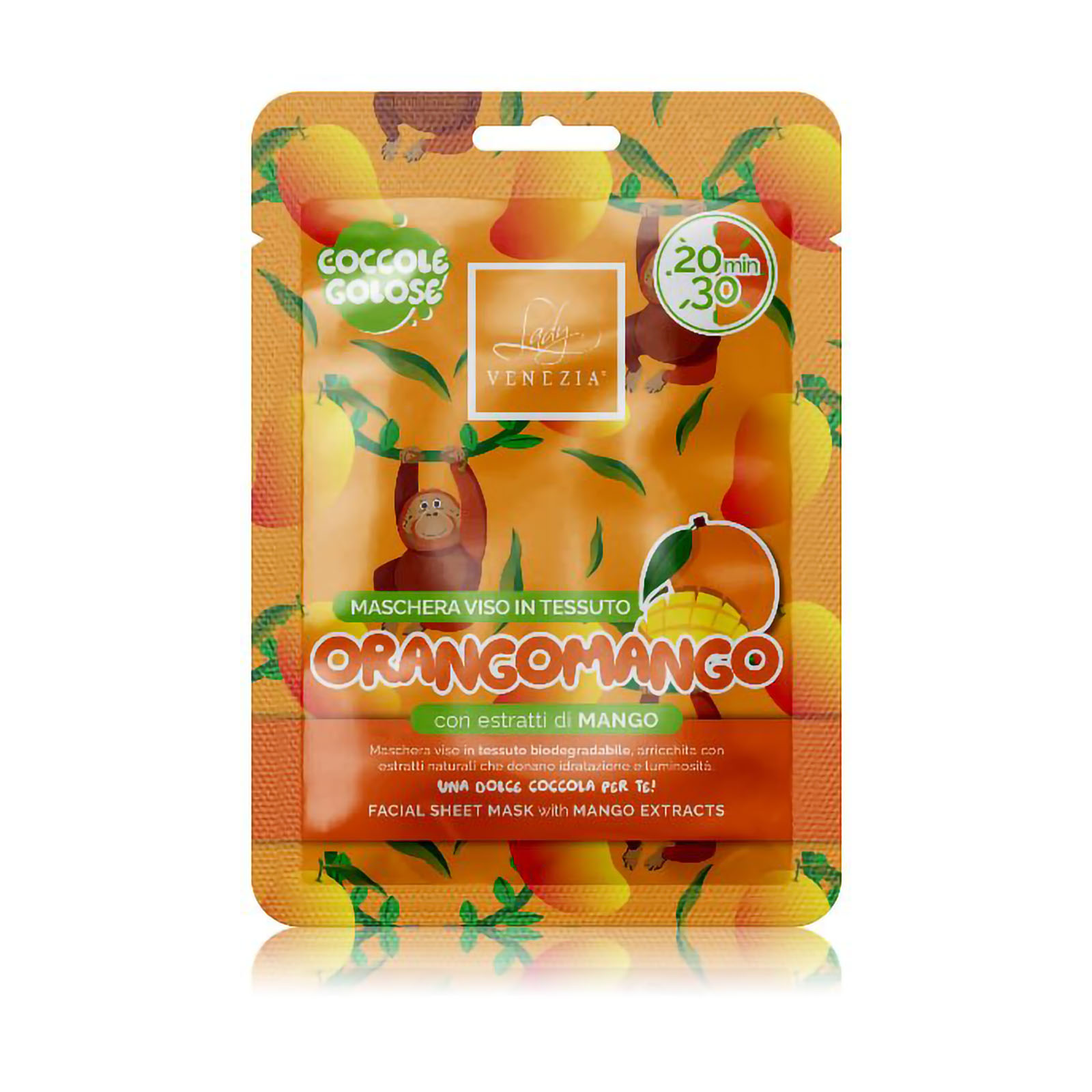 Maschera Viso In Tessuto Orangomango