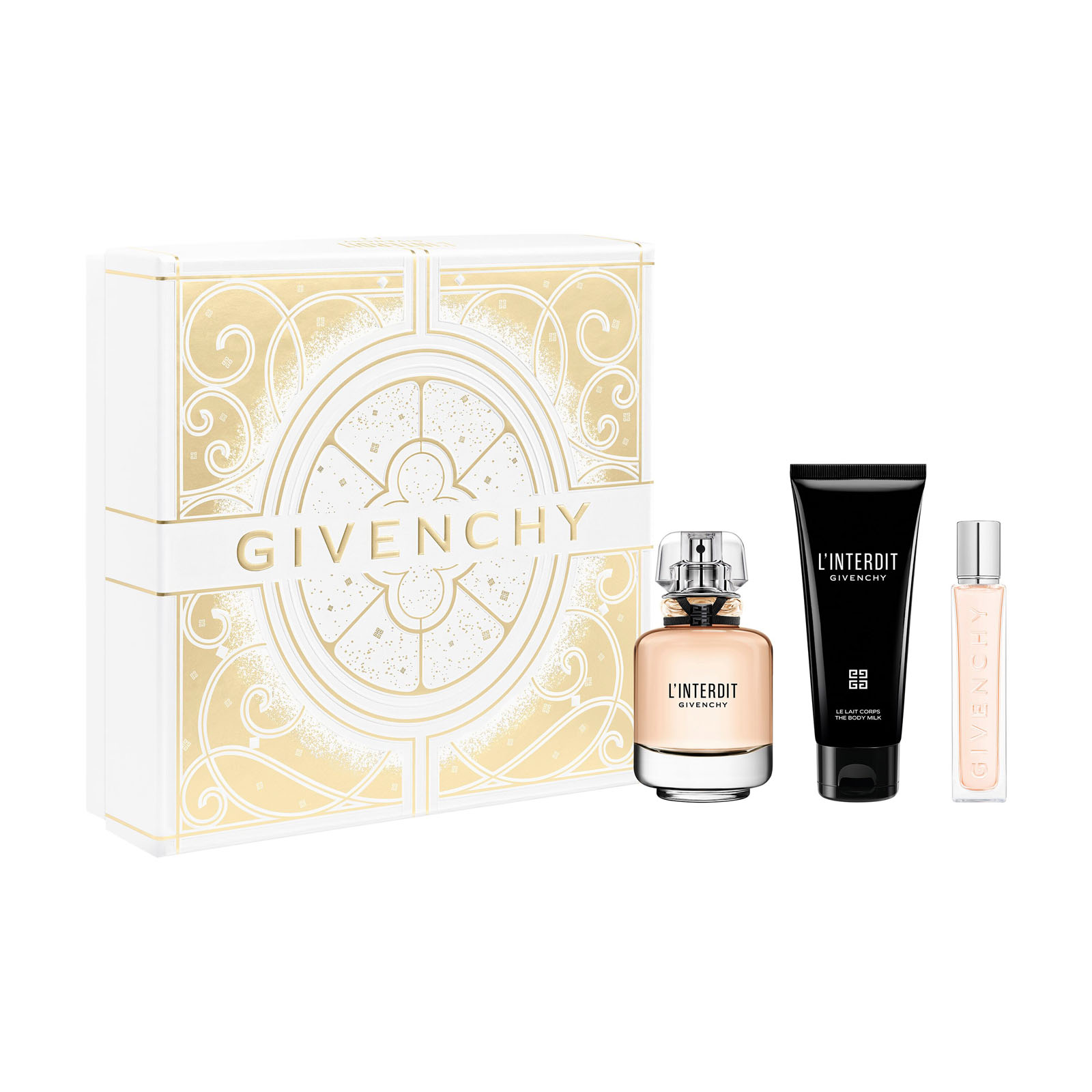 Givenchy Cofanetto Set L`interdit Eau De Parfum 50ml Con Lozione Corpo 75ml E Travel Spray 12.5ml