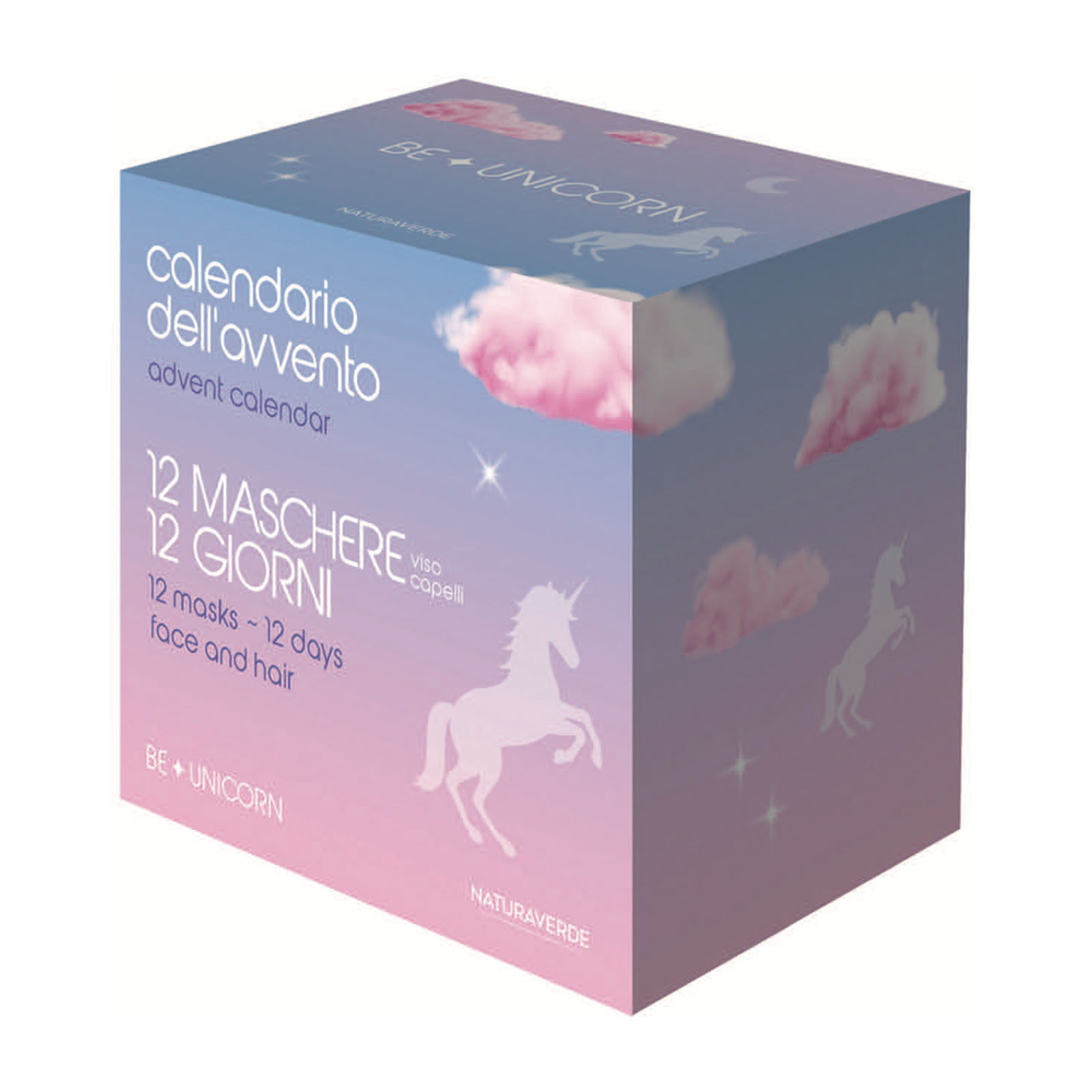 Cofanetto Beaunicorn Calendario Avvento 12 Giorni 12 Maschere Viso E Capelli