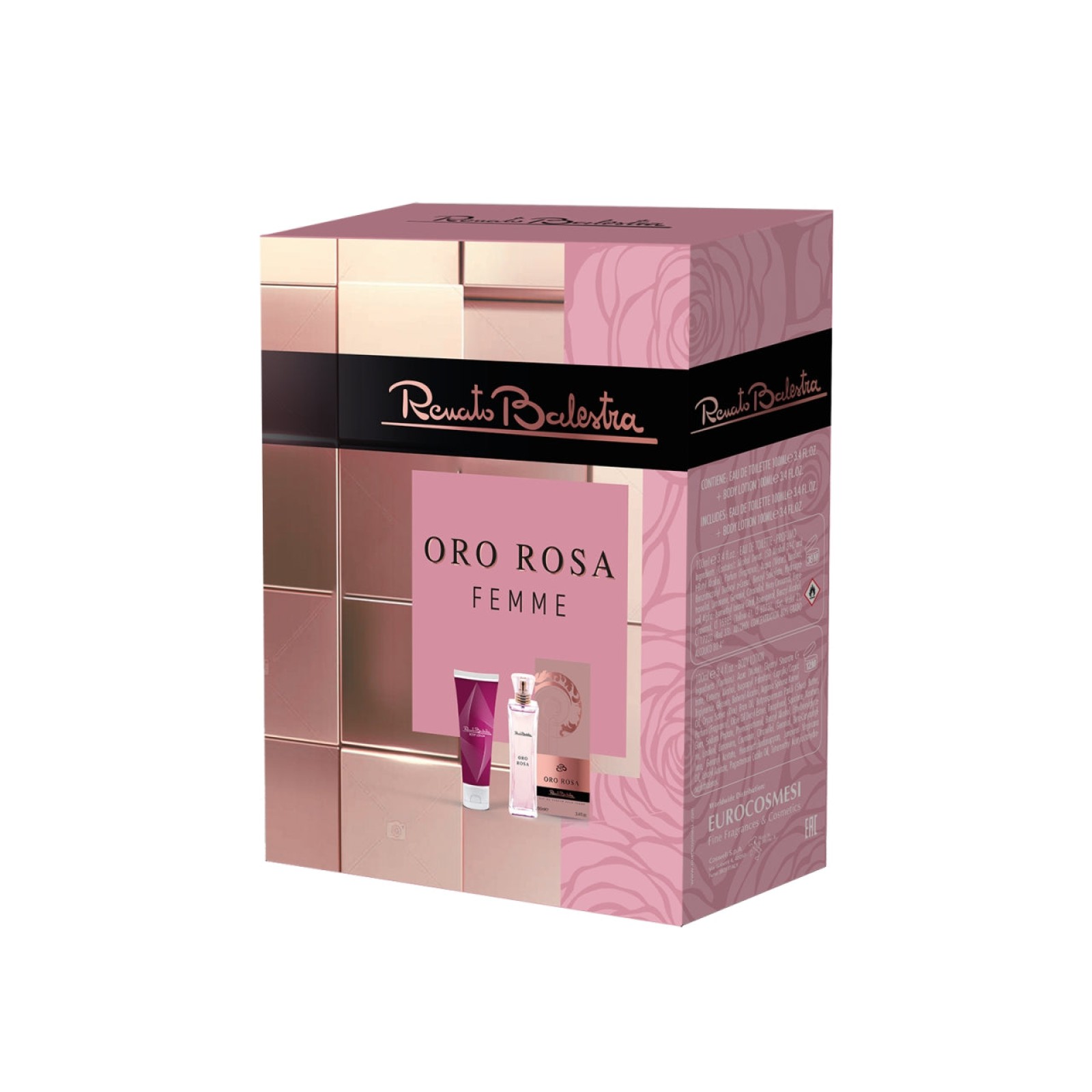 Cofanetto Oro Rosa Per Donna, Confezione Con Edp 100ml + Crema Corpo 100ml