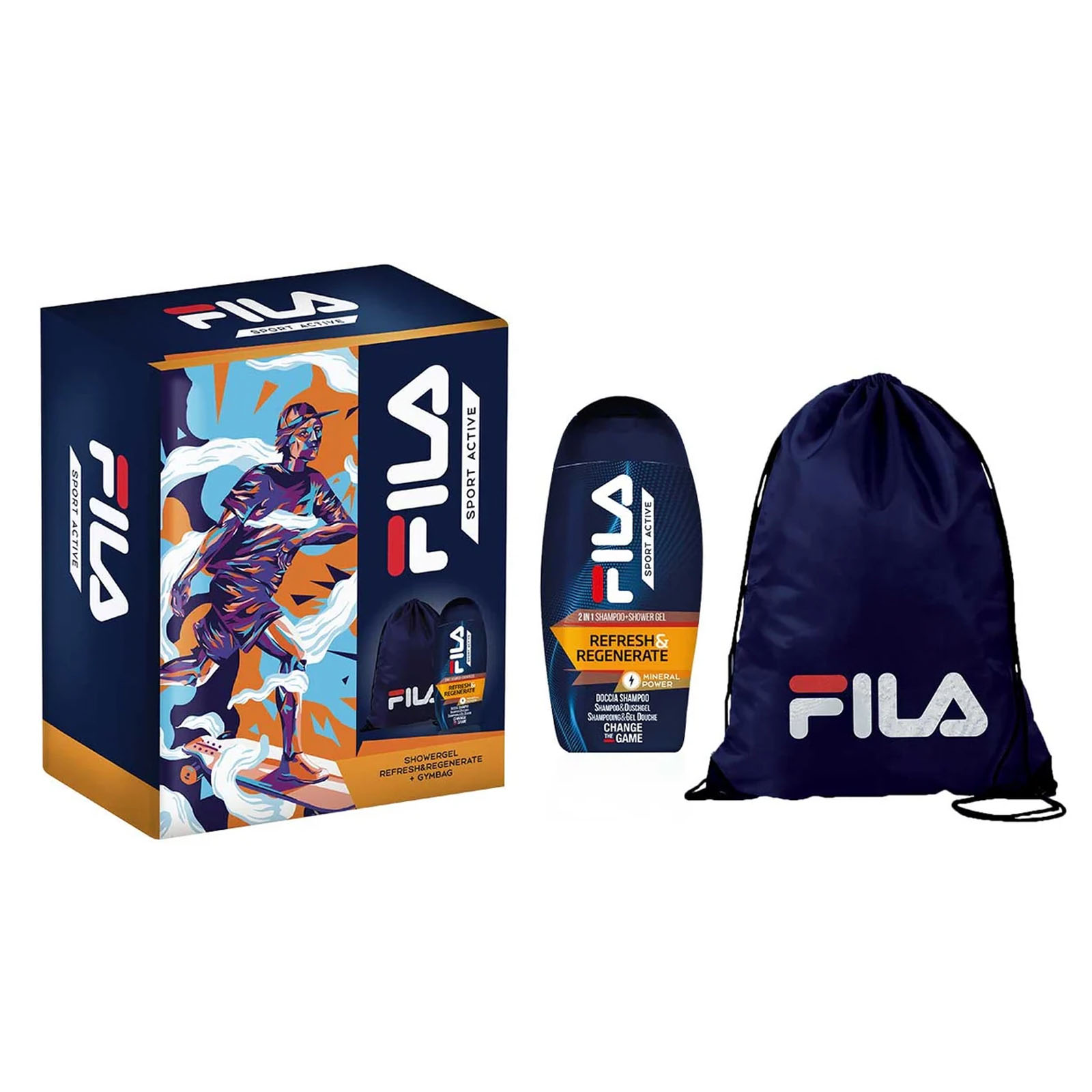 Set Regalo Fila City Man Showergel Refresh®enerate 250ml + Gymbag