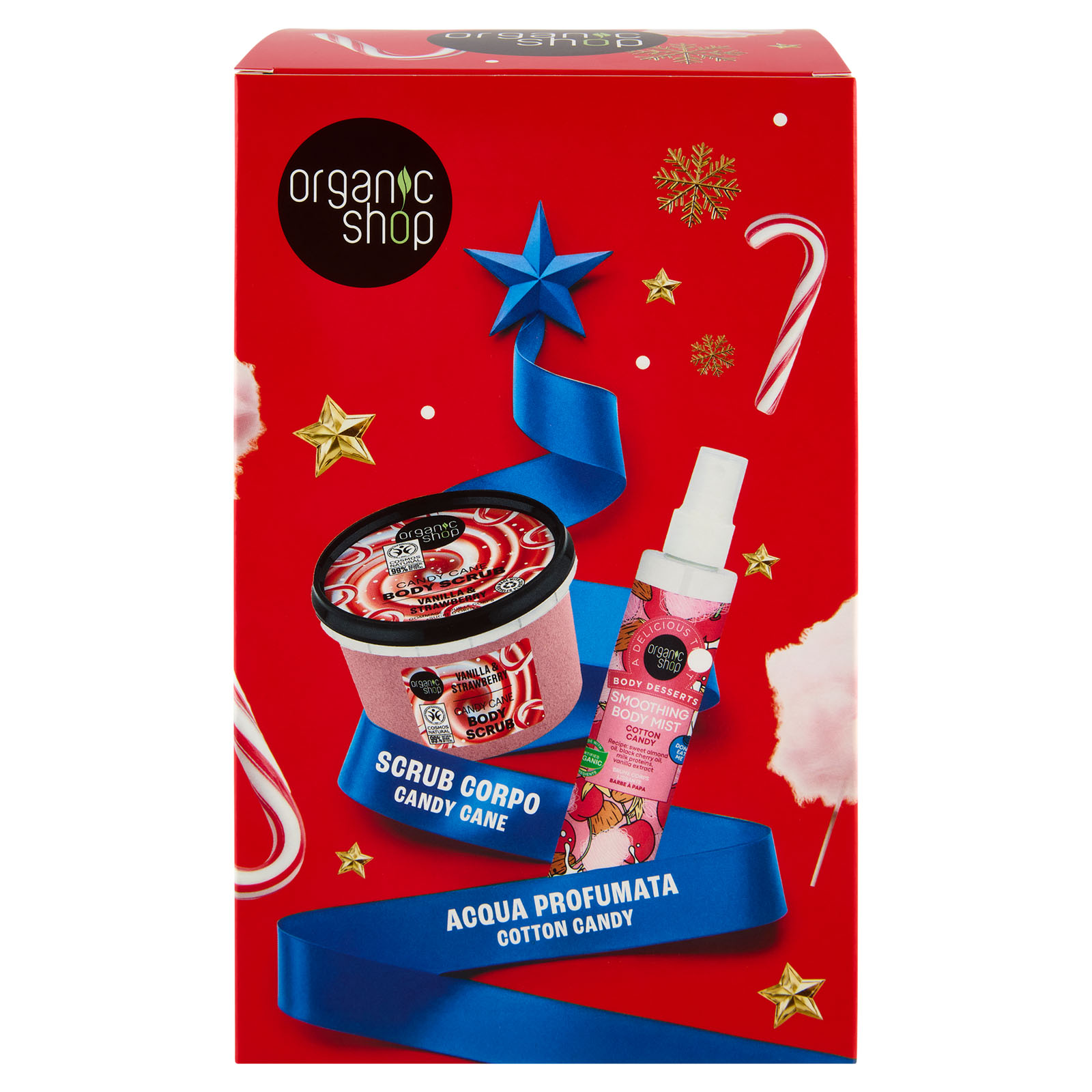 Scrub Corpo Candy Cane 250 Ml + Acqua Profumata Cotton Candy 100 Ml