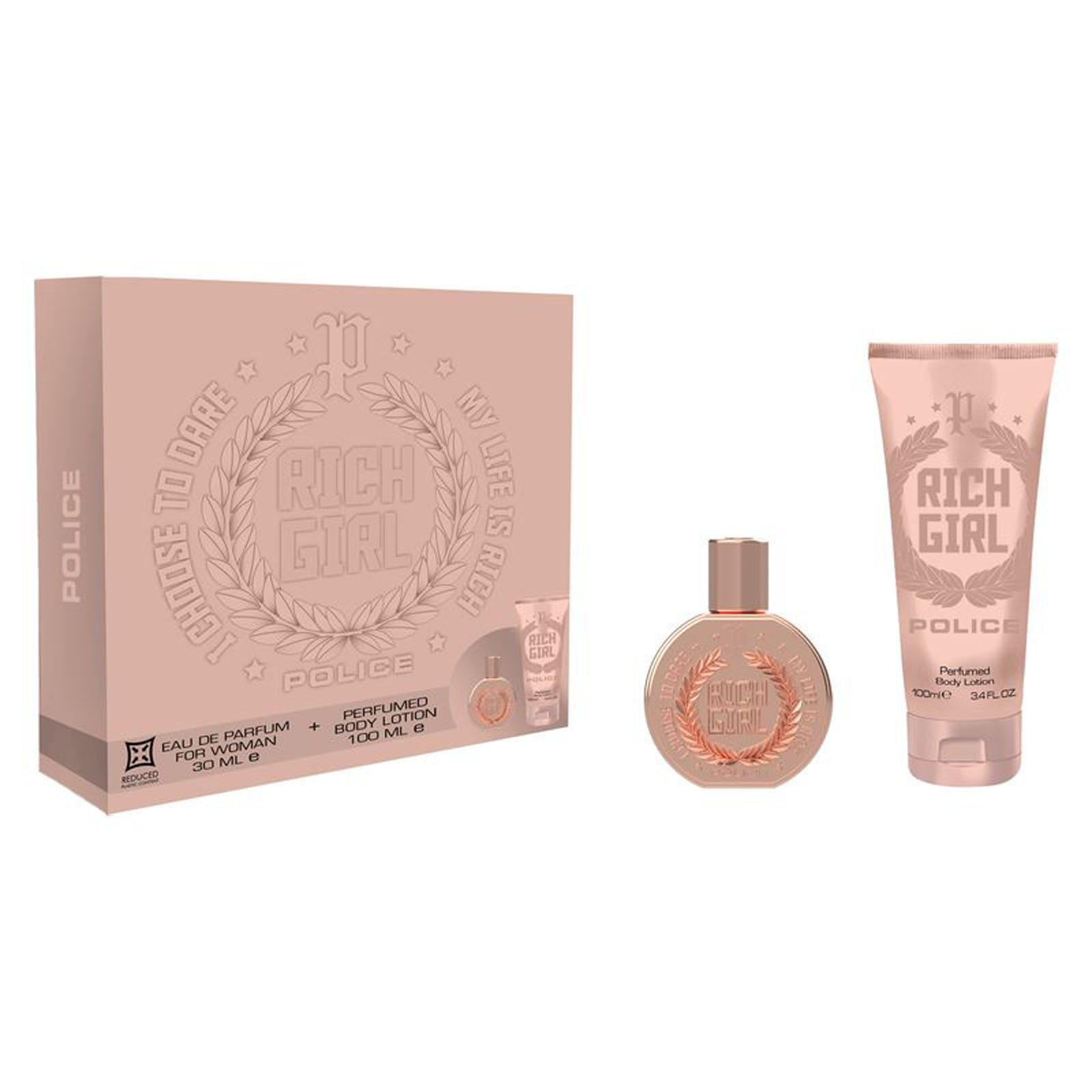 Cofanetto Rich Girl For Woman - Rich For Her Racchiude Eau De Parfum 30 Ml E Body Lotion 100 Ml