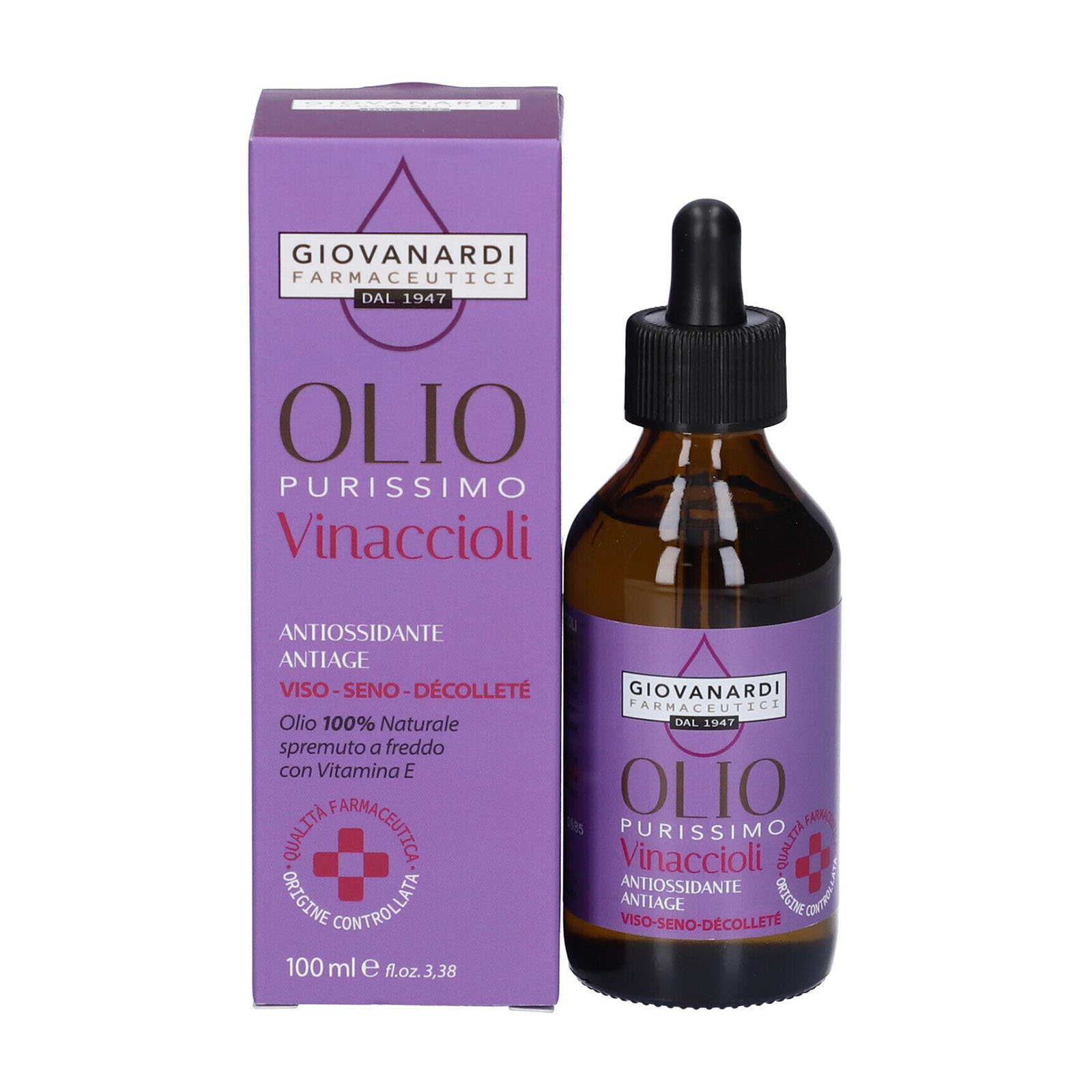 Olio Purissimo Vinaccioli - Olio Viso Seno Decoltè 100 ml