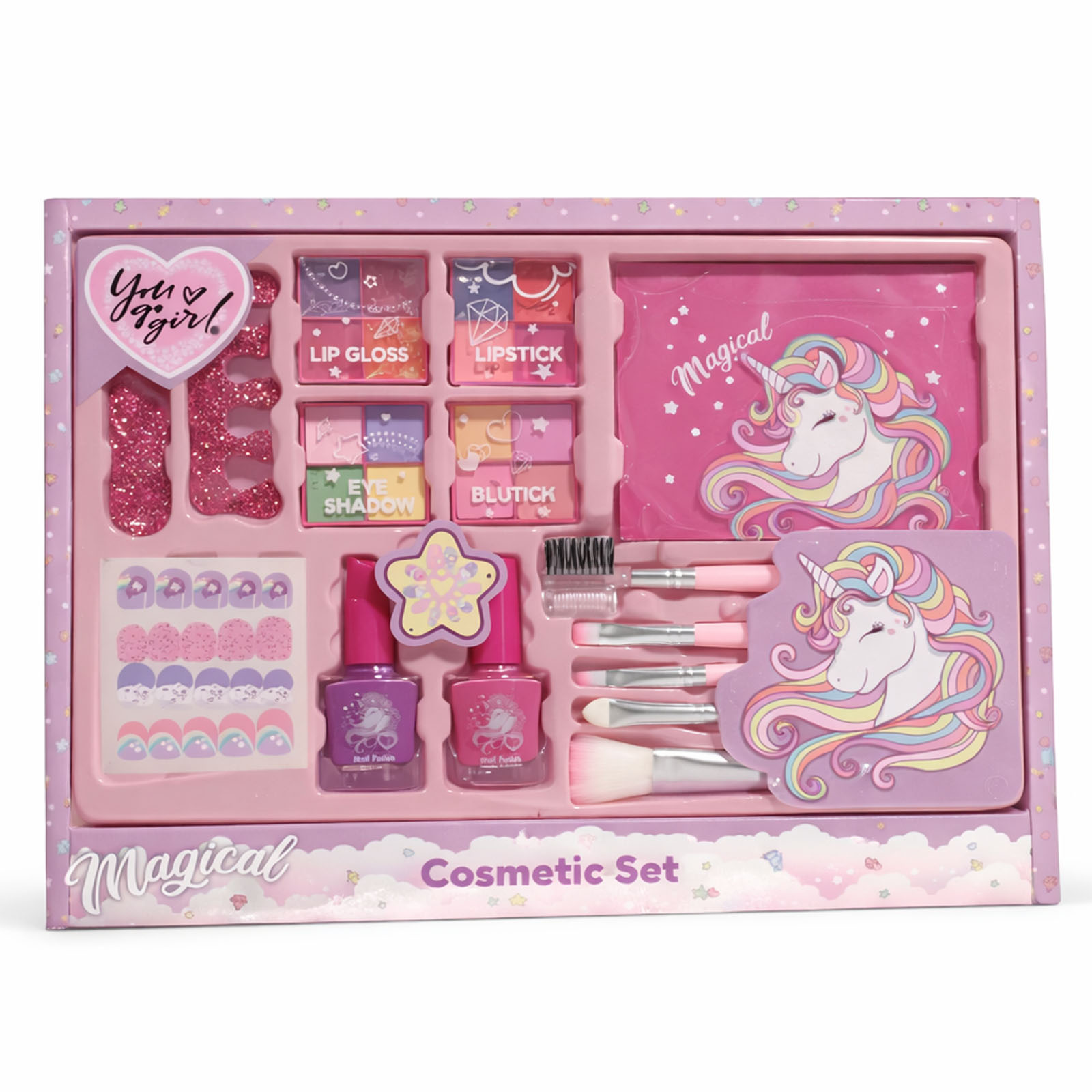 Set Trucco Per Bambini, Atossico, +5 Anni, 66 Pezzi