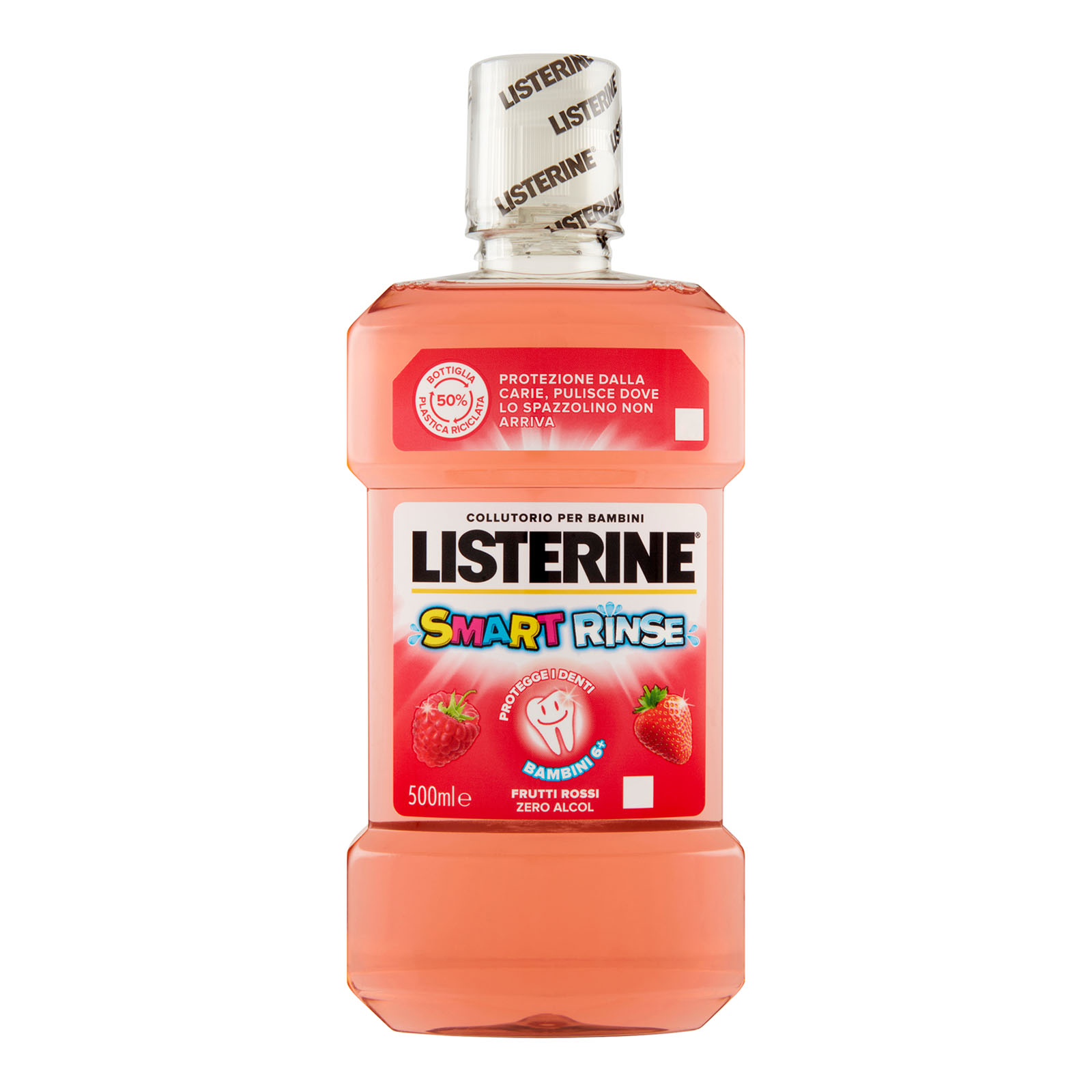 Listerine Collutorio Smart Rinse Frutti Rossi 500 ml