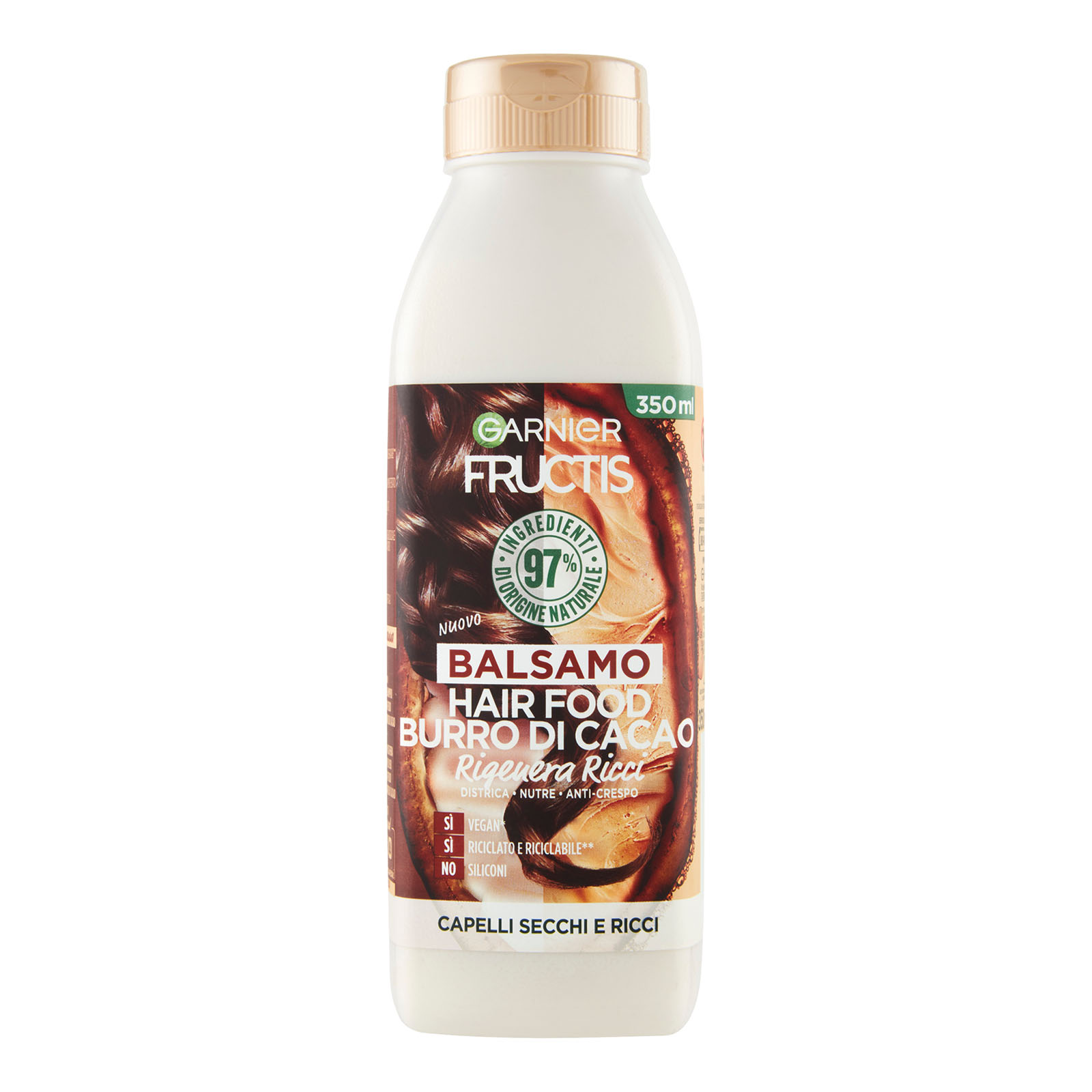 Fructis Balsamo Hairfood Burro Di Cacao, Per Capelli Secchi E Ricci 350 ml