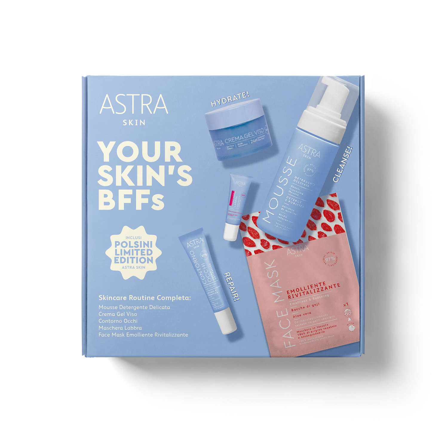 Astra Make-Up Cofanetto Skin: Your Skin`s Bffs - Skincare Routine Completa